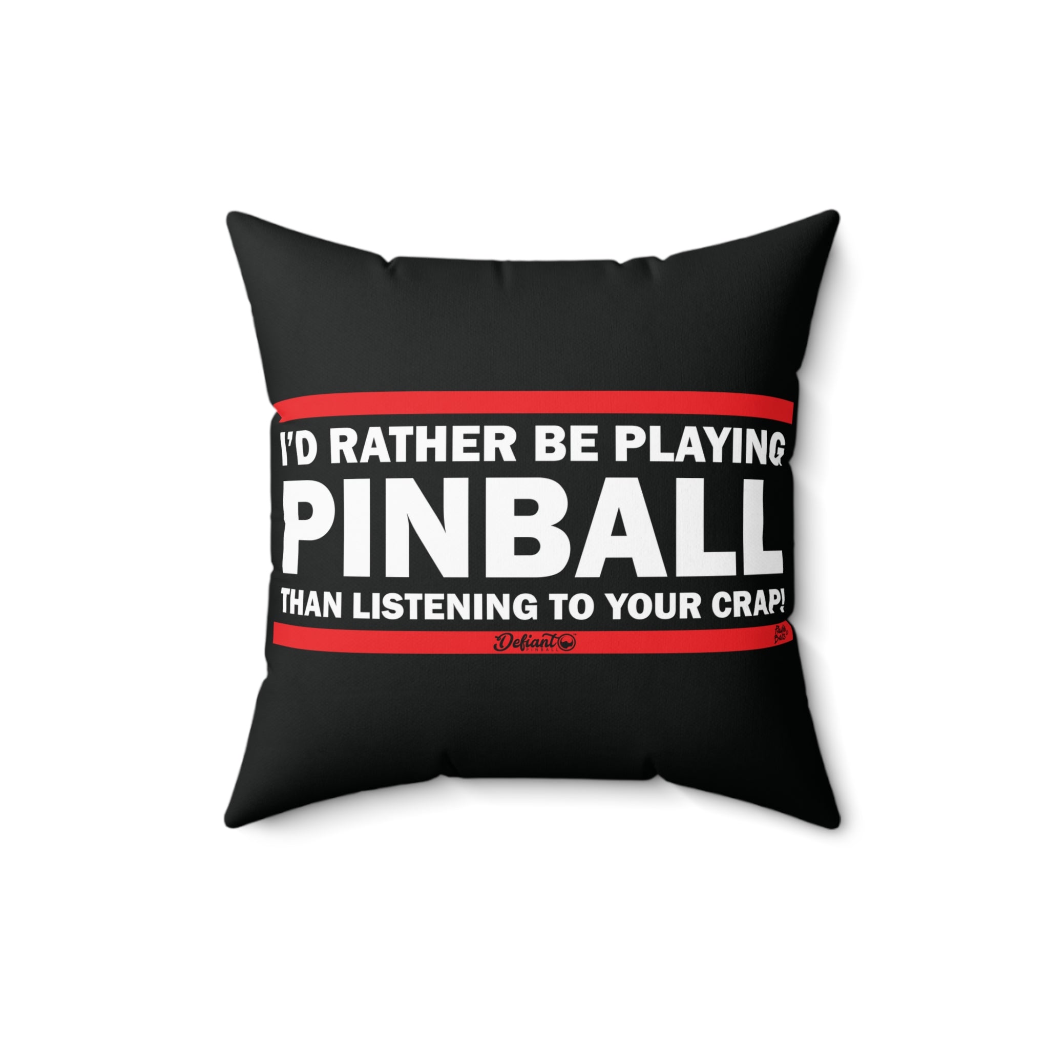 I'D RATHER BE PLAYING - Spun Polyester Square Pillow