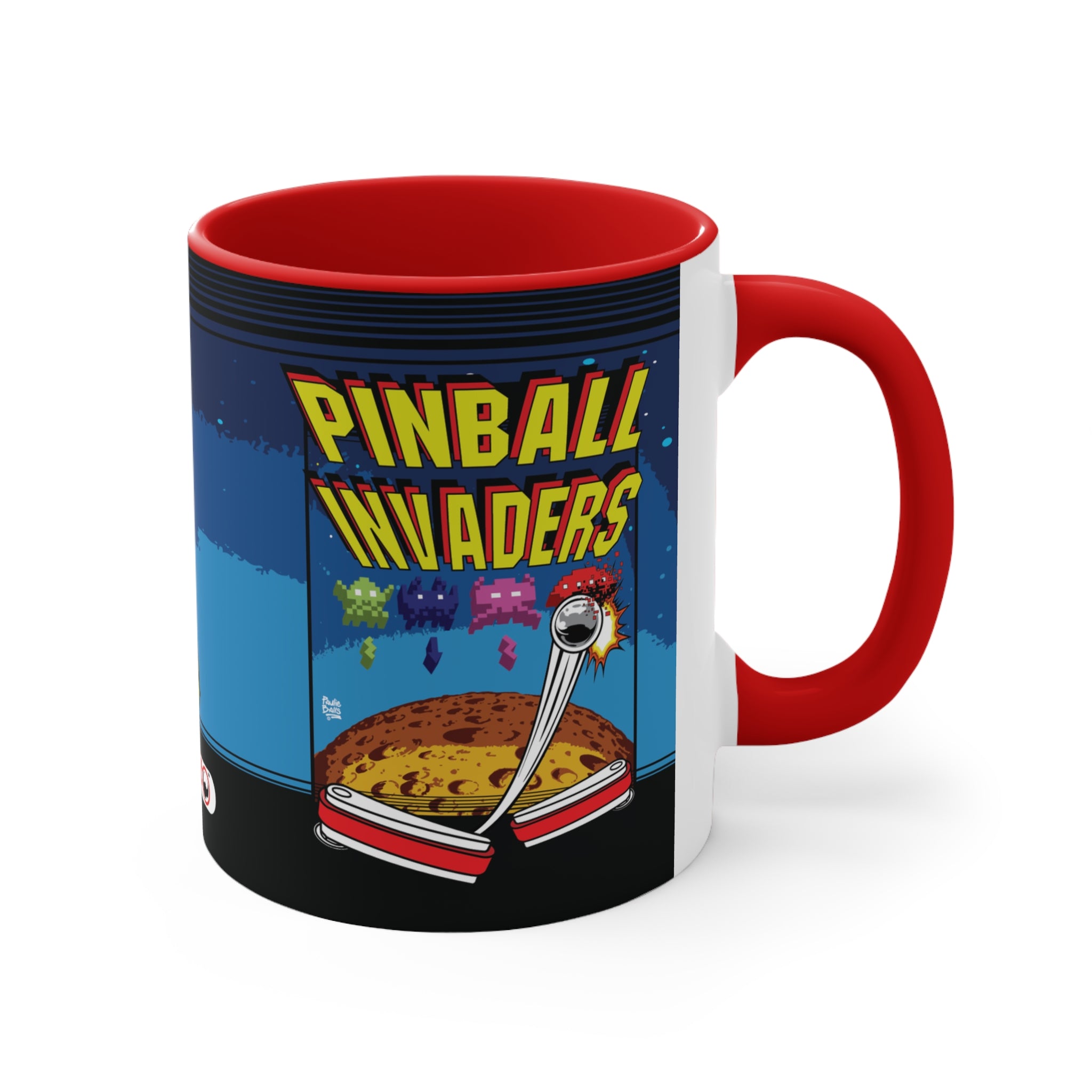 PINBALL INVADERS - Accent Coffee Mug, 11oz