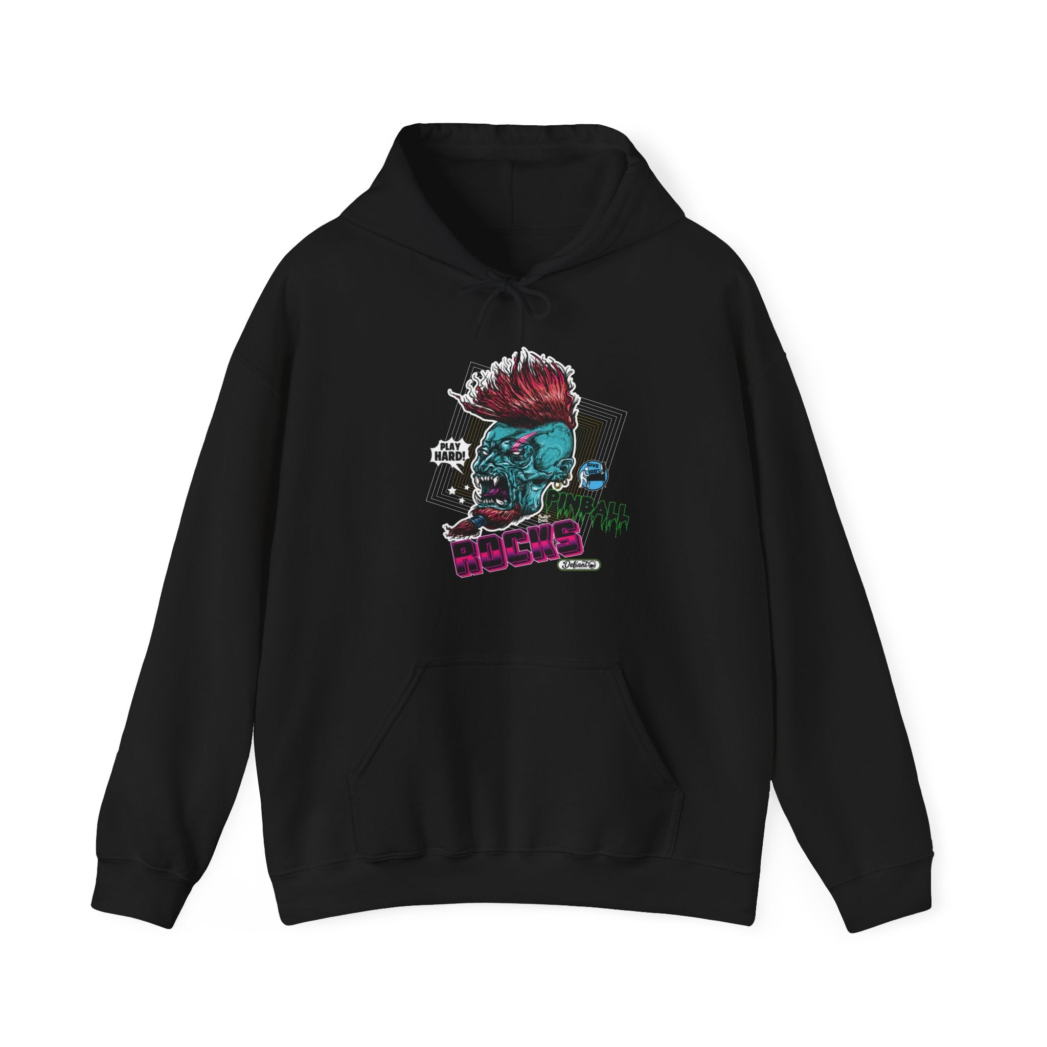 PINBALL ROCKS - (Demon Version) - Unisex Heavy Blend™ Hooded Sweatshirt