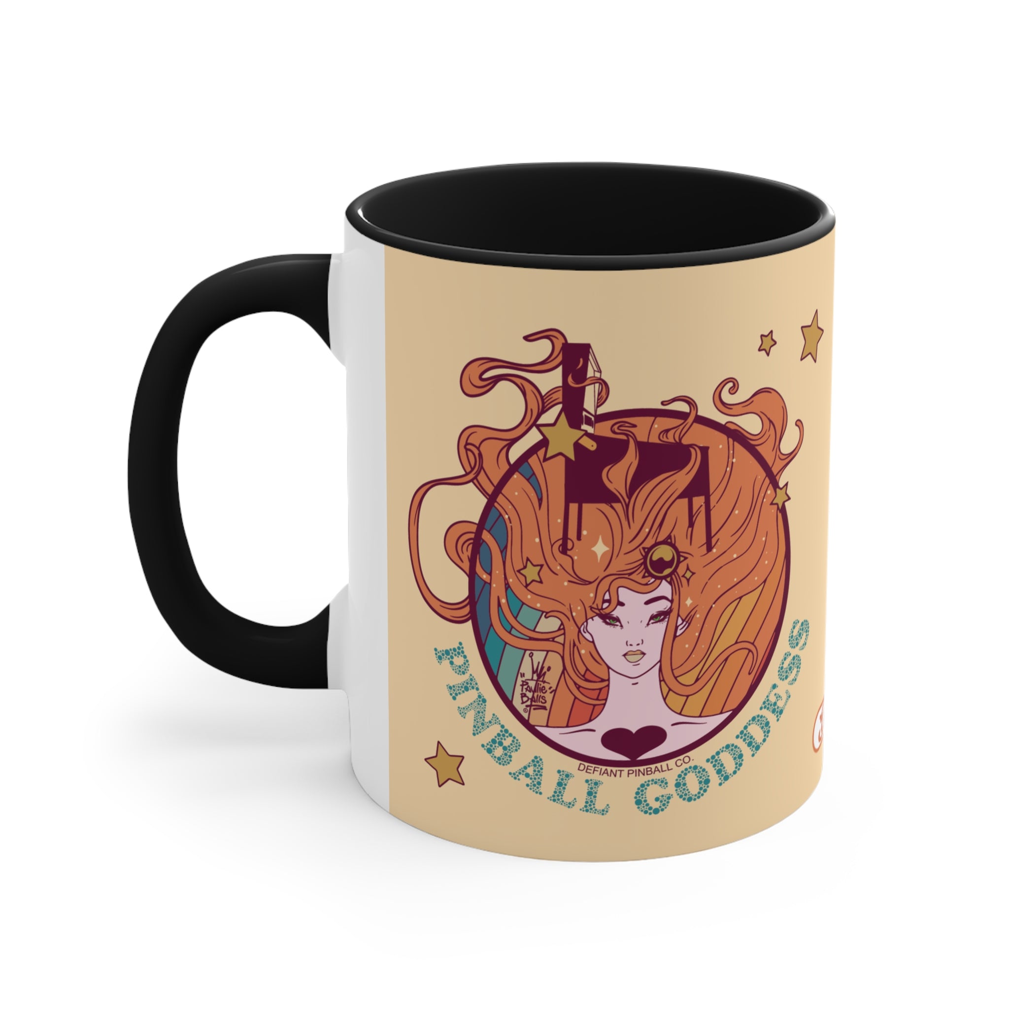 PINBALL GODDESS - Accent Coffee Mug, 11oz