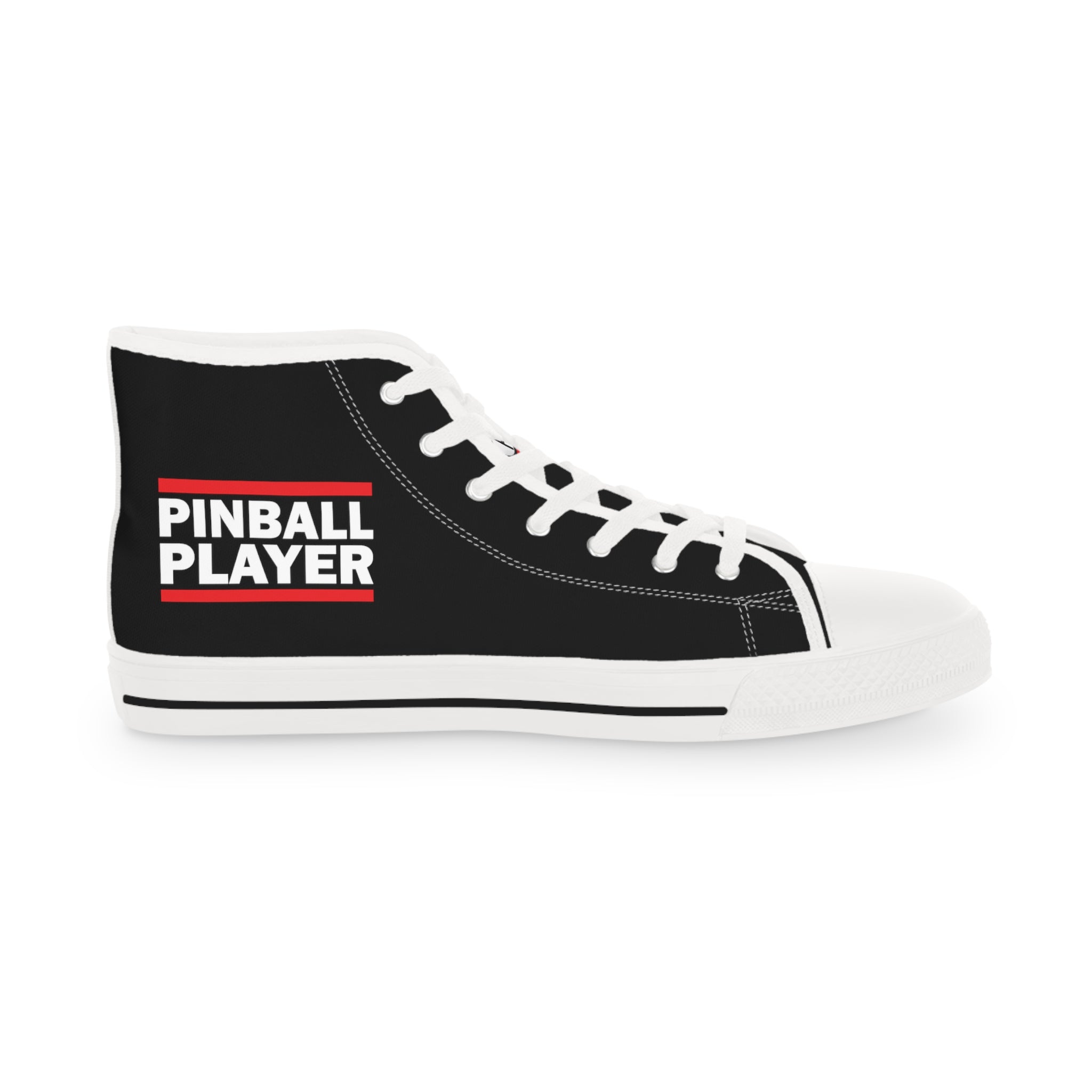 PINBALL PLAYER - Men's High Top Sneakers- Black