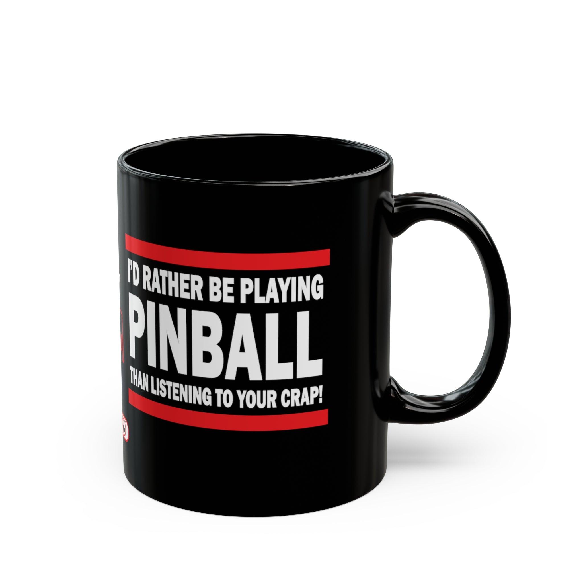 I'D RATHER BE PLAYING - Black Mug (11oz, 15oz)