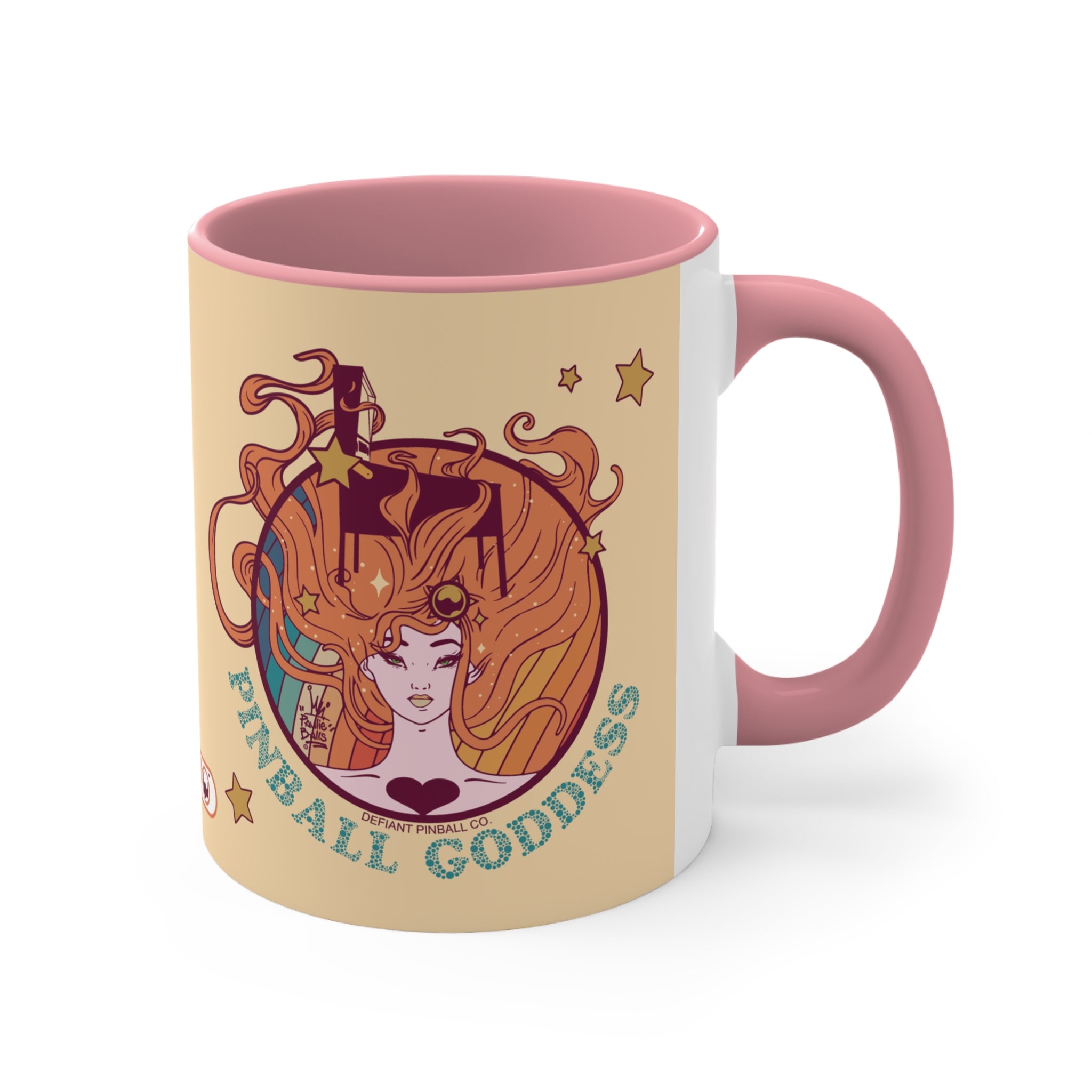 PINBALL GODDESS - Accent Coffee Mug, 11oz