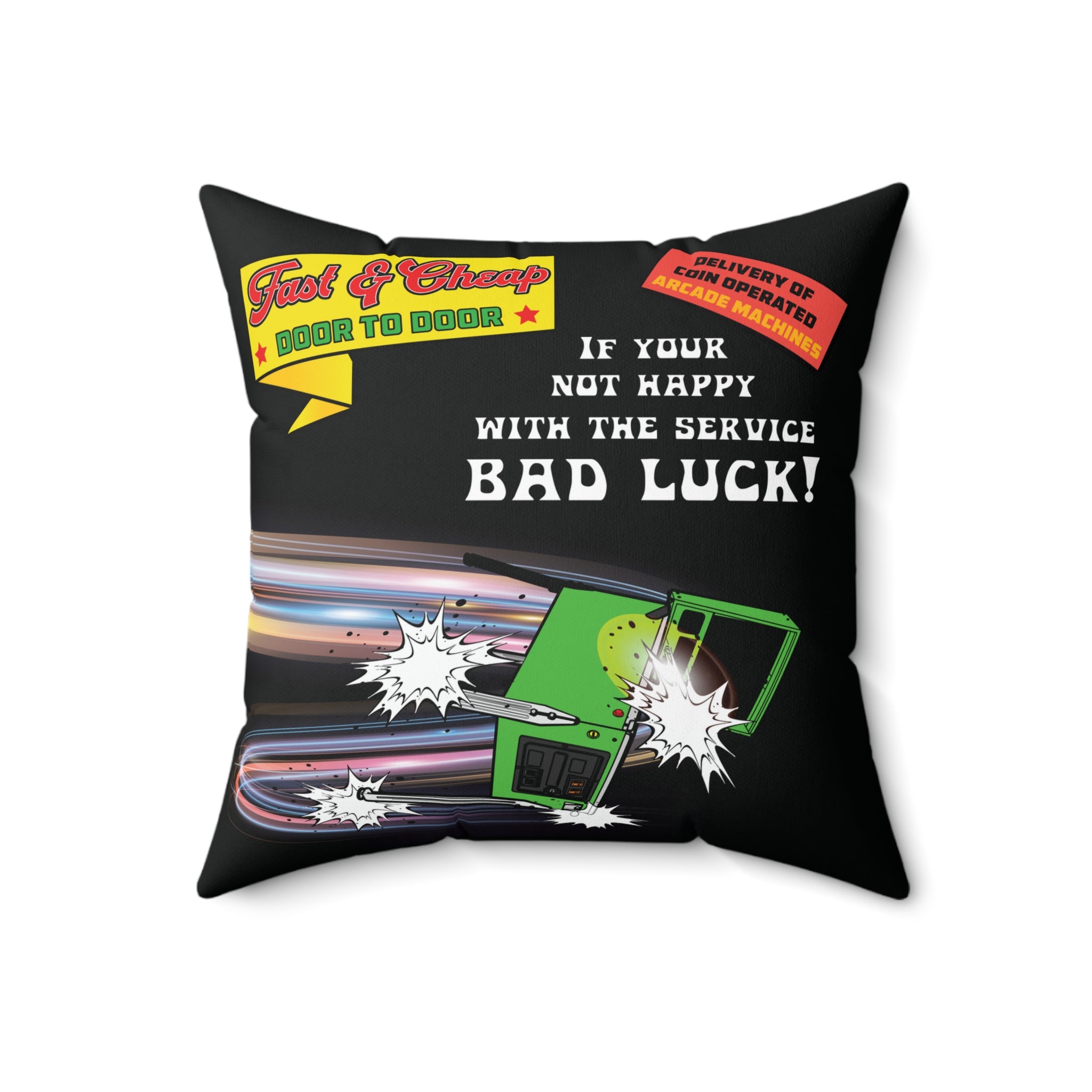 Pinball Delivery No Guarantee - Spun Polyester Square Pillow