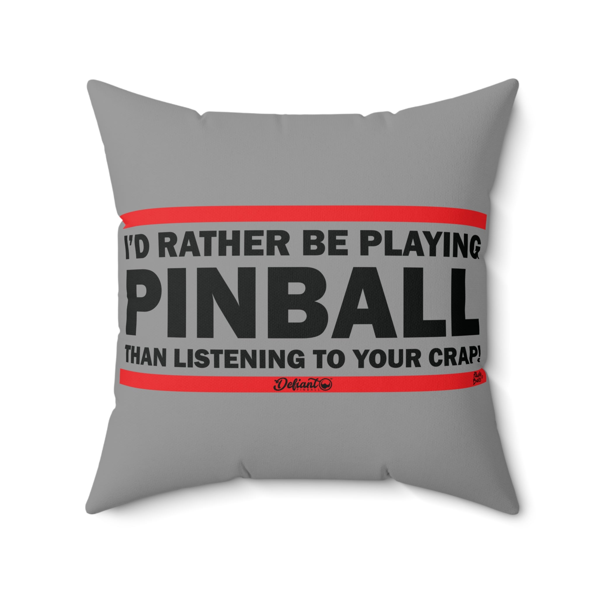 I'D RATHER BE PLAYING - Spun Polyester Square Pillow