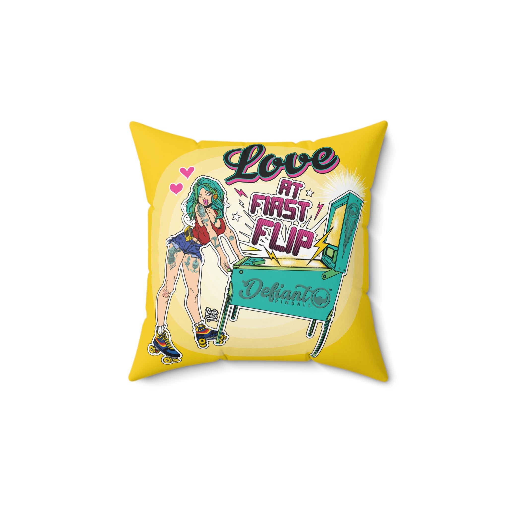 Love At First Flip - Spun Polyester Square Pillow