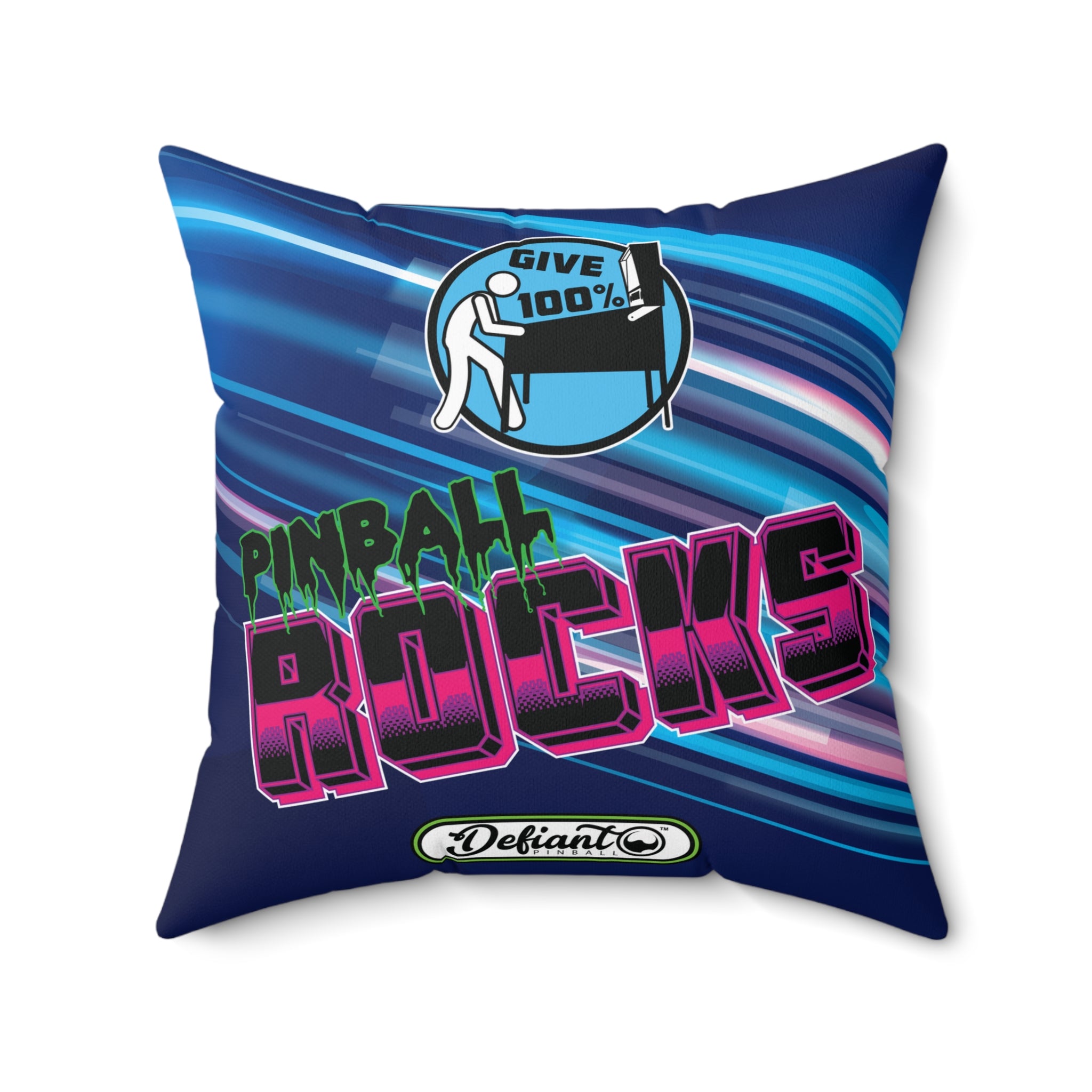 PINBALL ROCKS - (Demon Version) - Spun Polyester Square Pillow