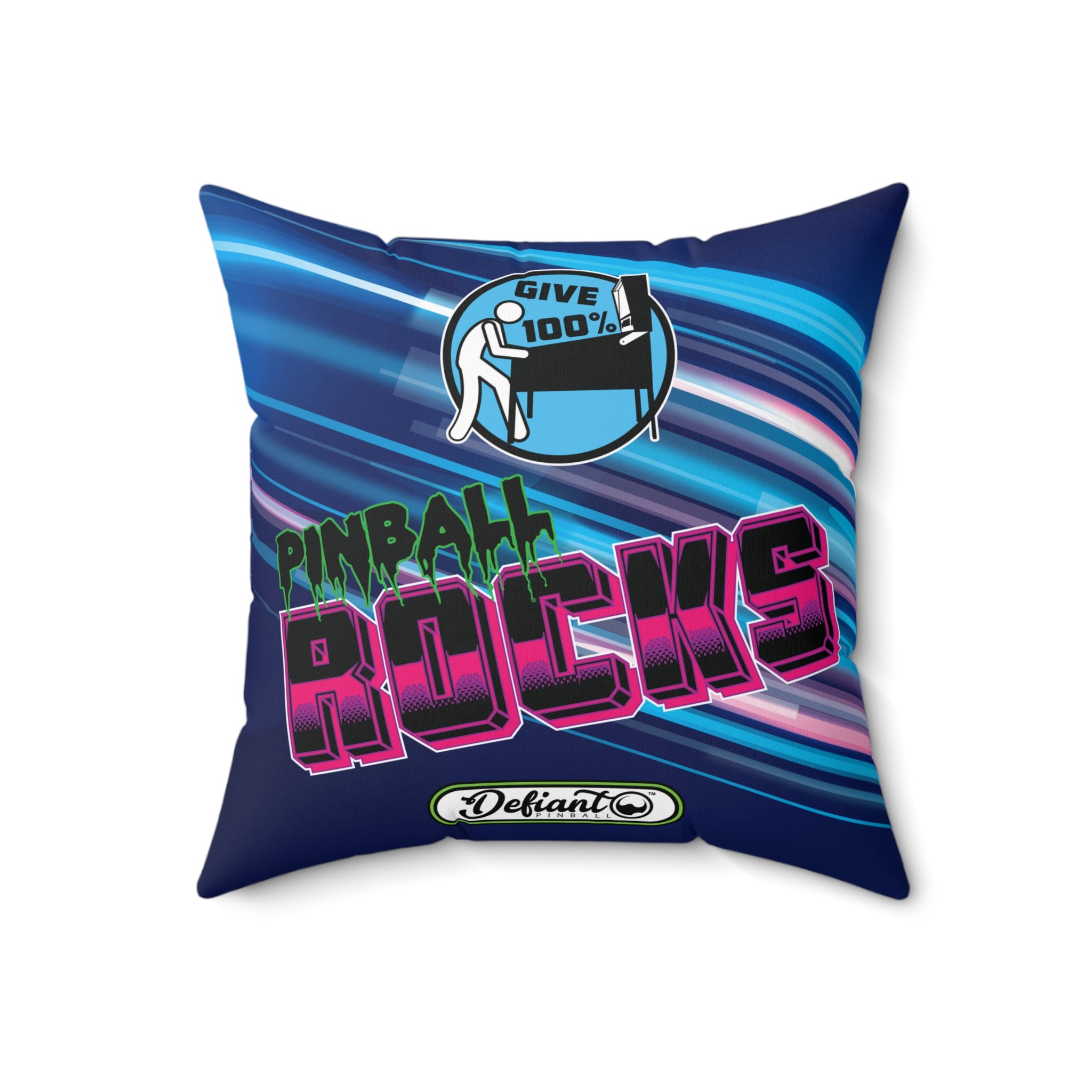 PINBALL ROCKS - (Demon Version) - Spun Polyester Square Pillow