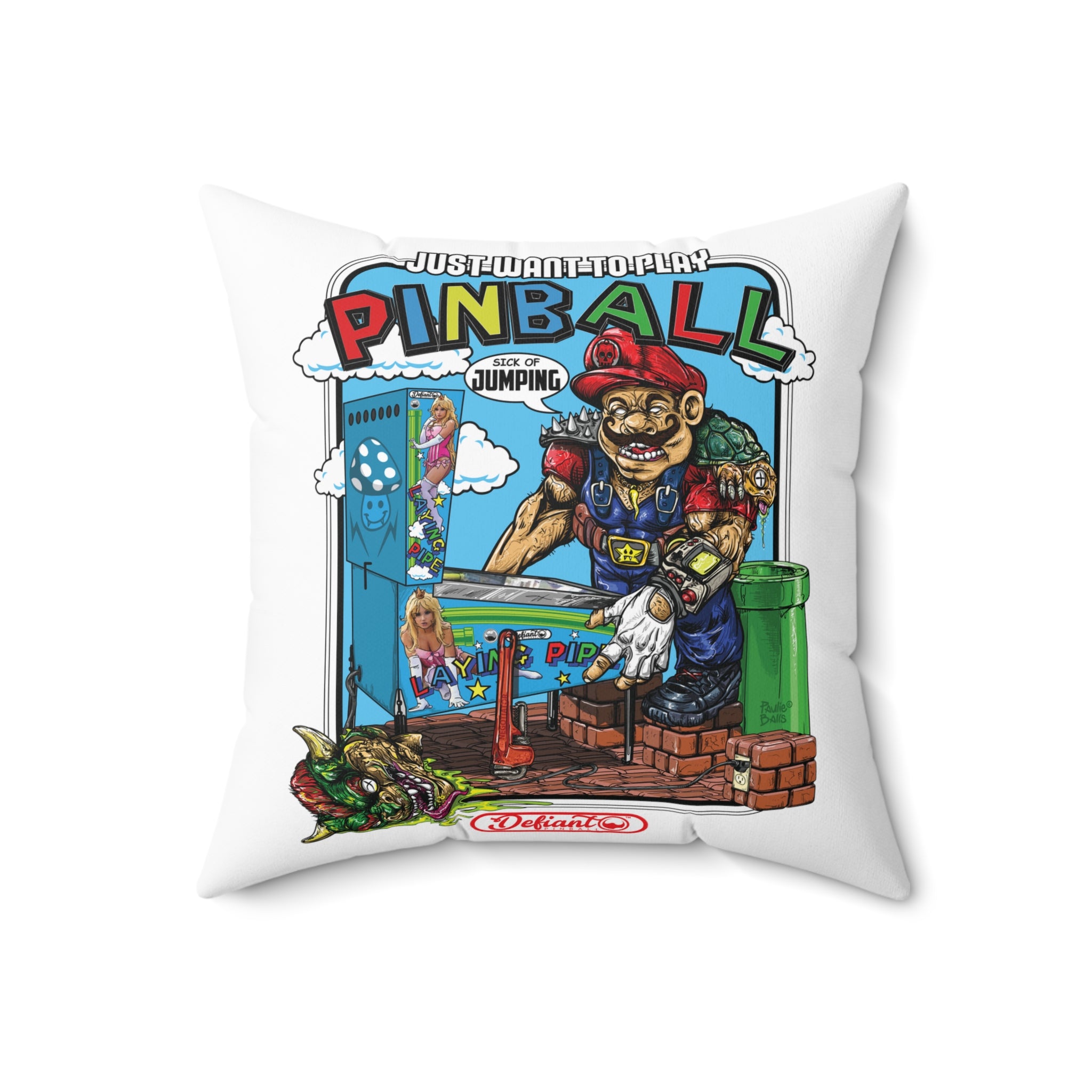SICK OF JUMPING - Spun Polyester Square Pillow