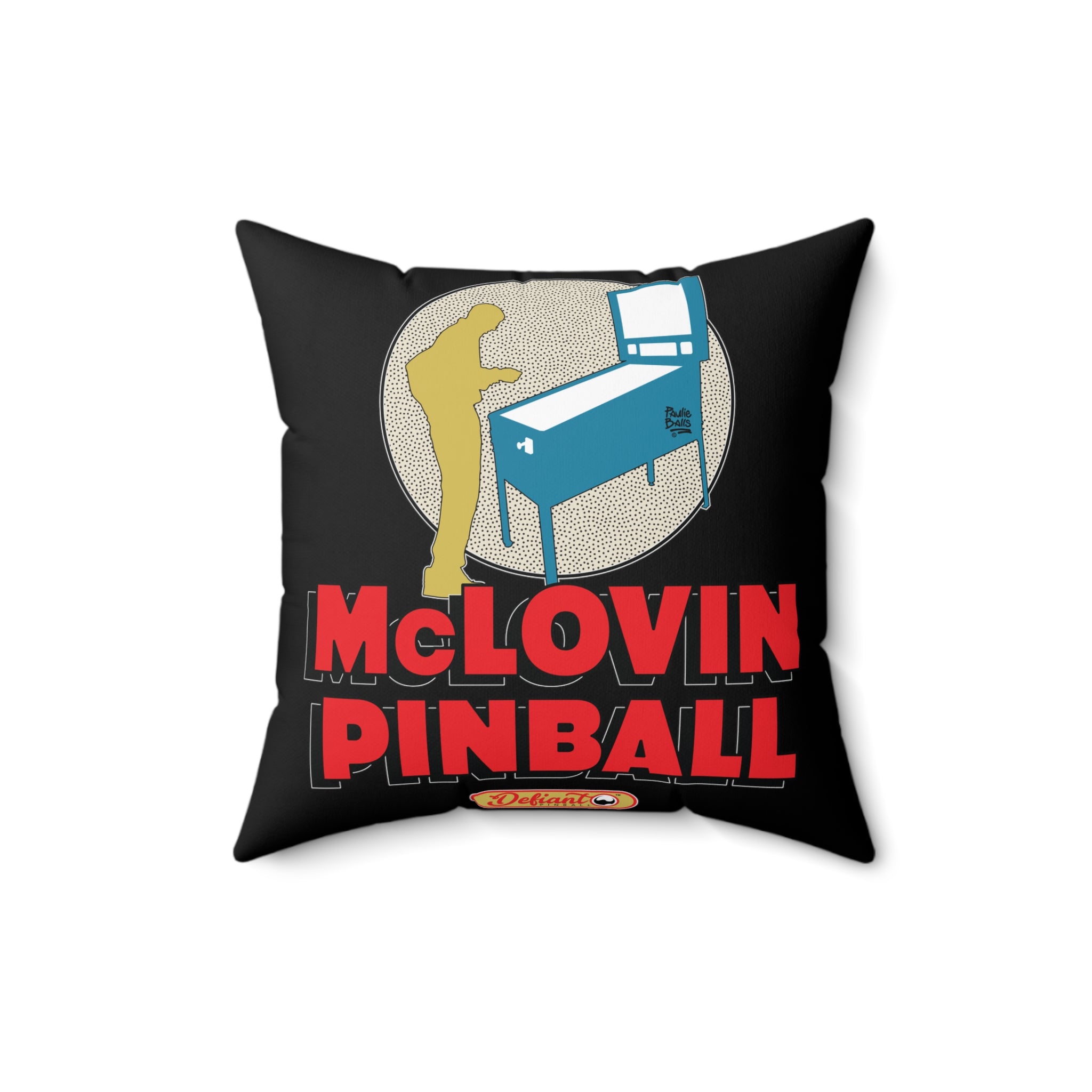McLOVIN PINBALL - Spun Polyester Square Pillow