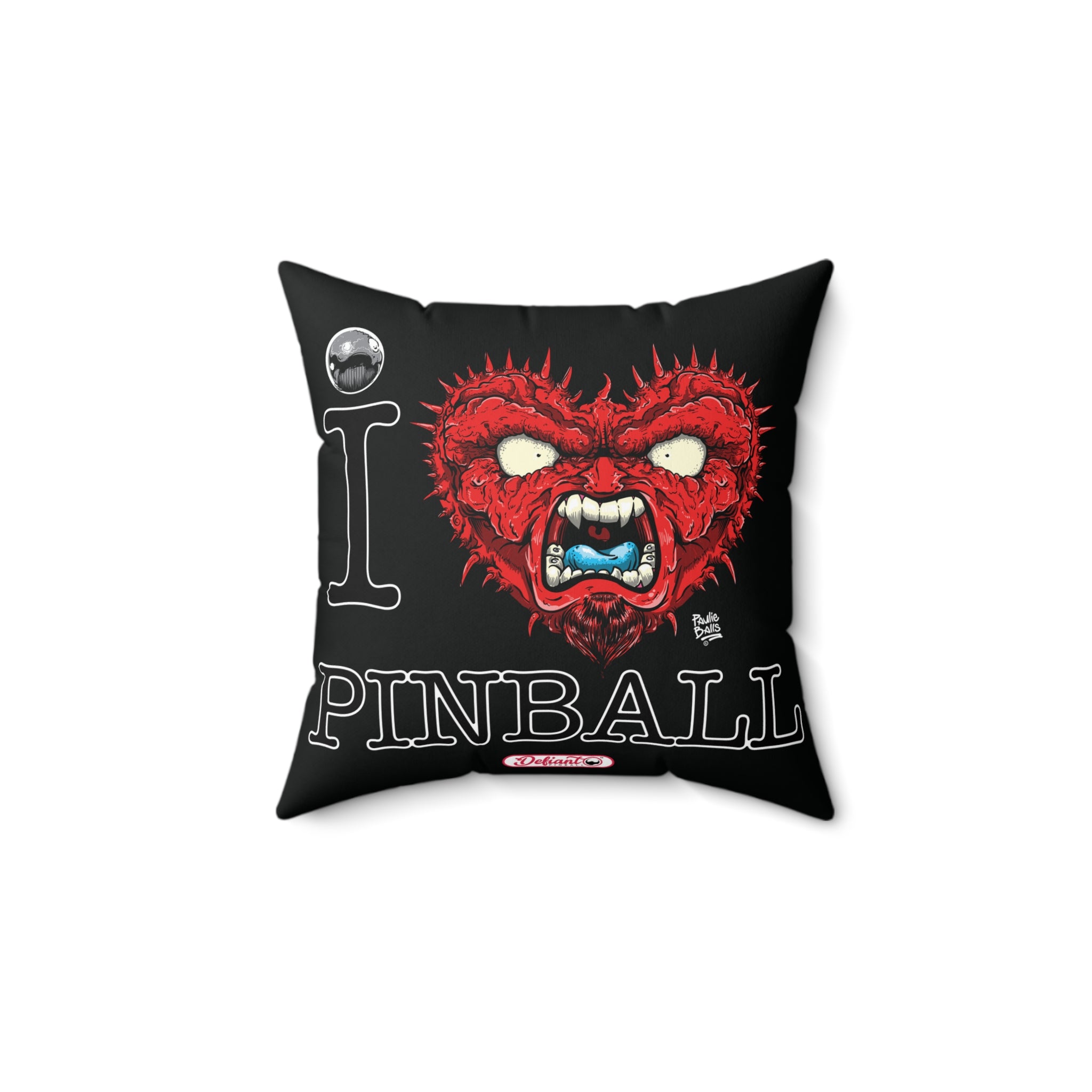 I LOVE PINBALL - Spun Polyester Square Pillow