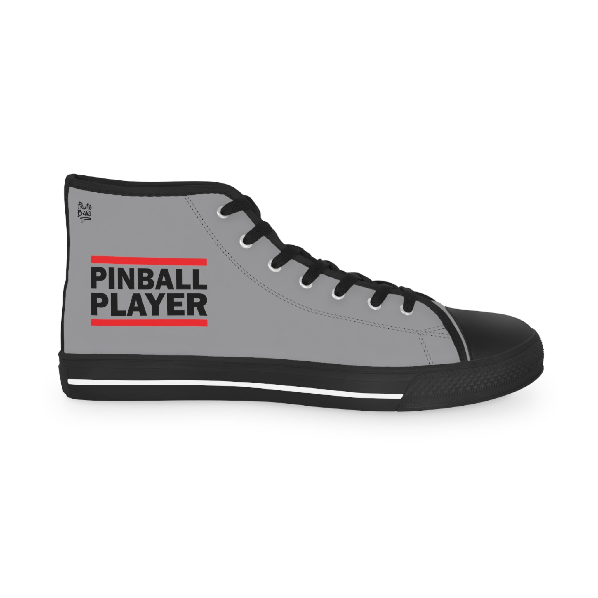 PINBALL PLAYER - Men's High Top Sneakers - Grey