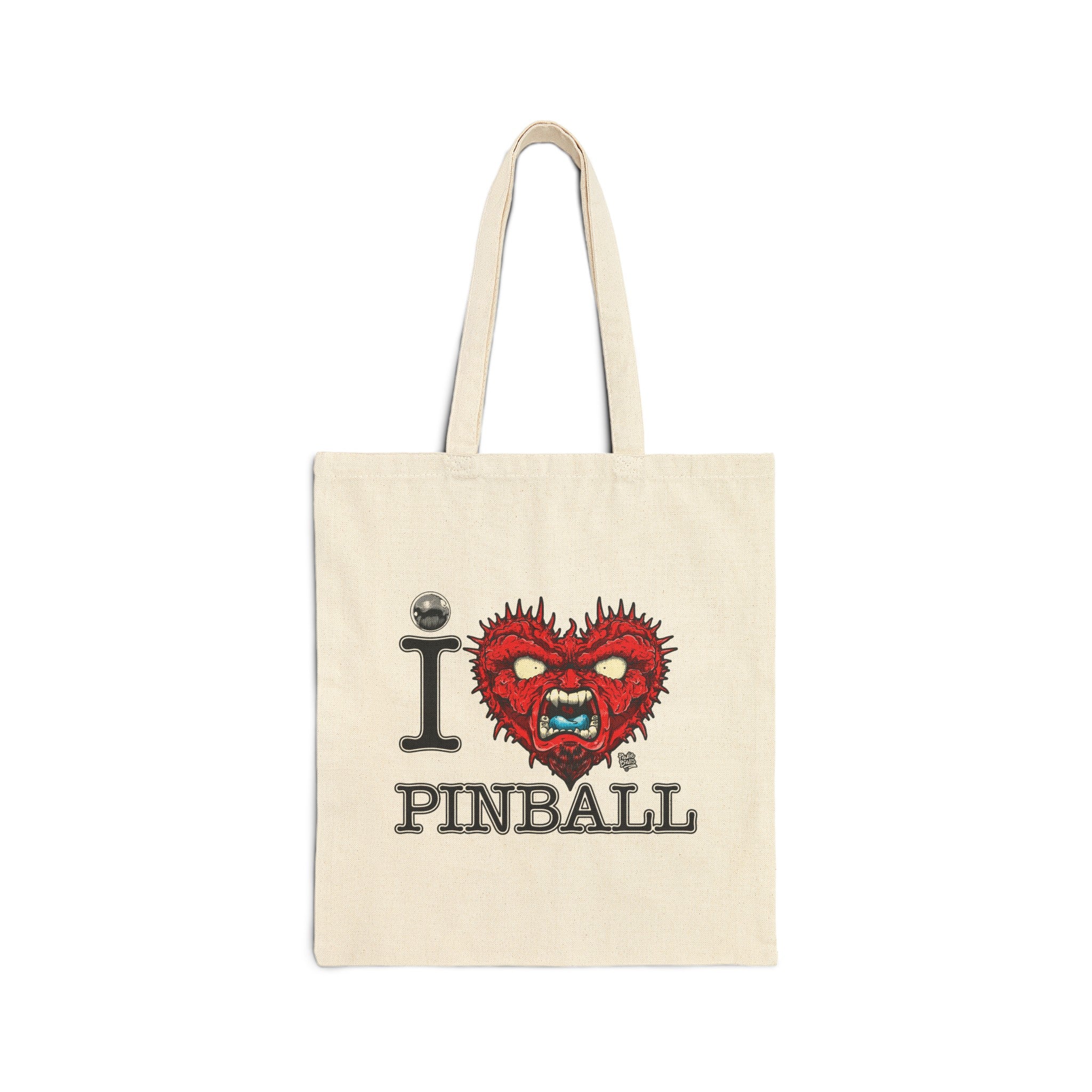 I LOVE PINBALL - Cotton Canvas Tote Bag