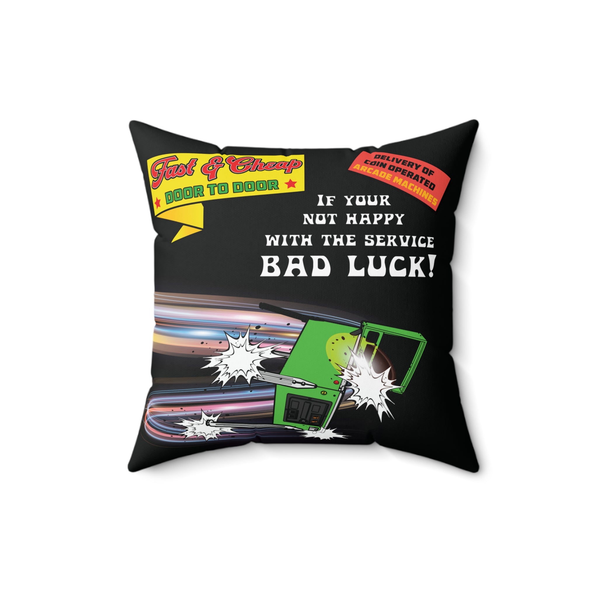 Pinball Delivery No Guarantee - Spun Polyester Square Pillow