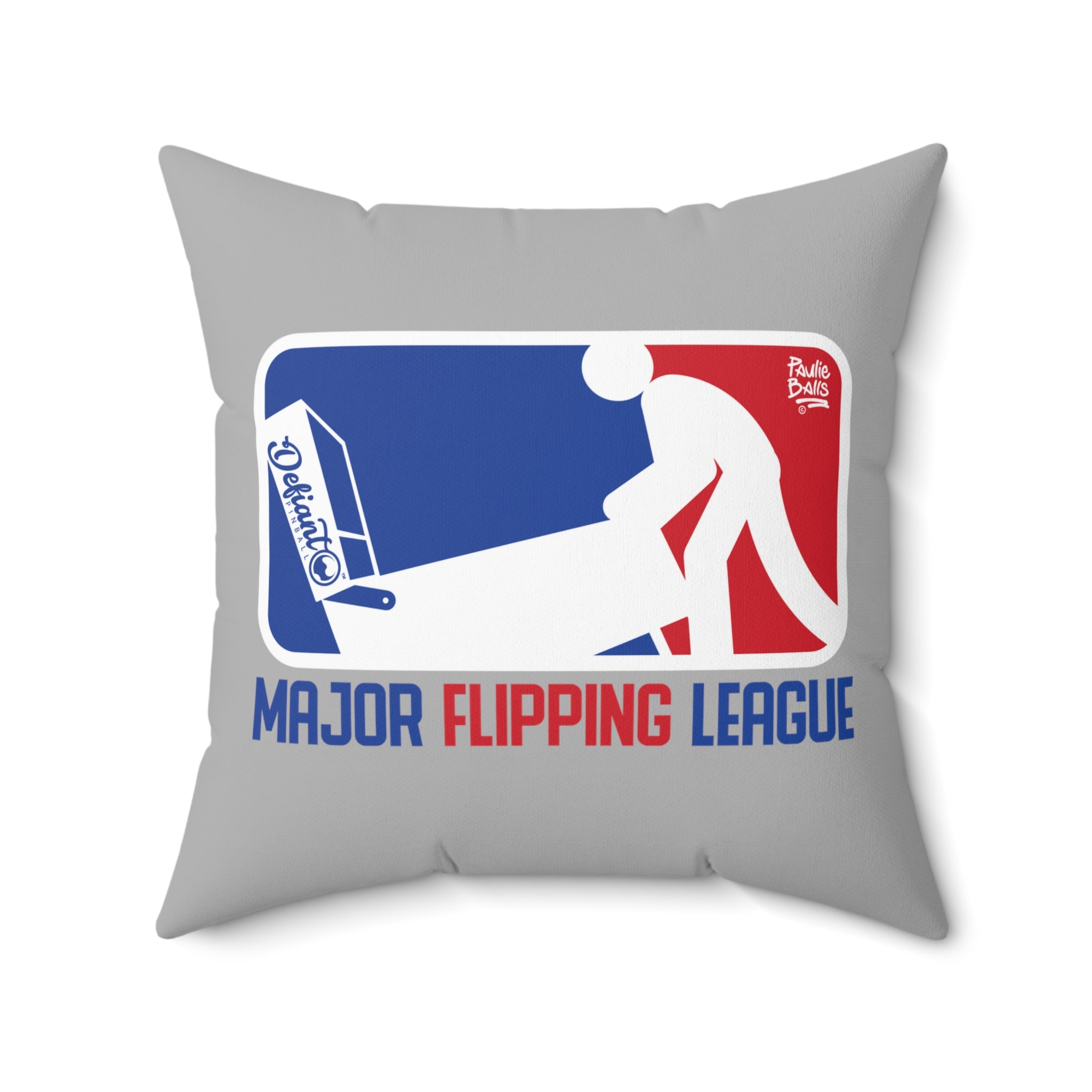 MAJOR FLIPPING LEAGUE - Spun Polyester Square Pillow