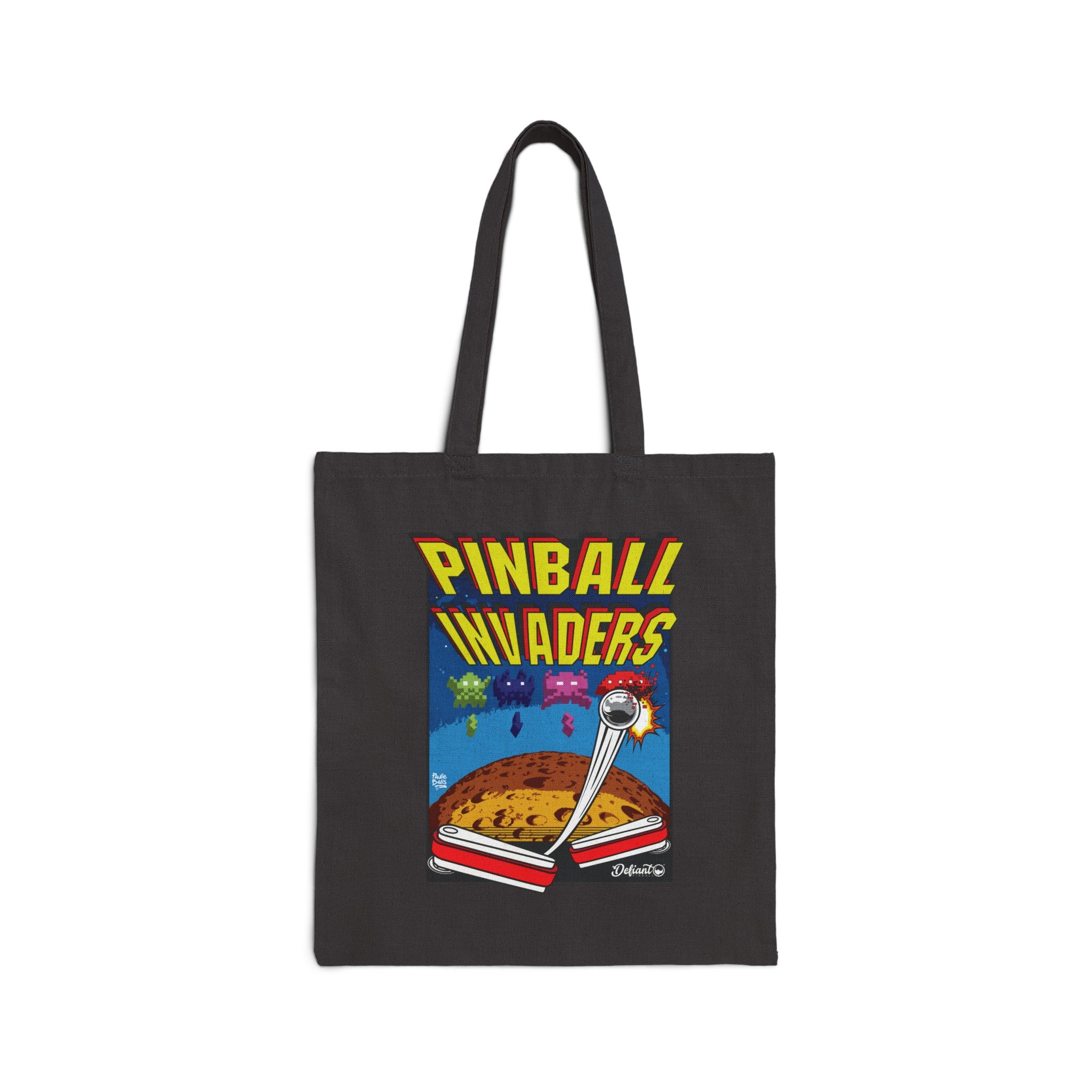 PINBALL INVADERS - Cotton Canvas Tote Bag