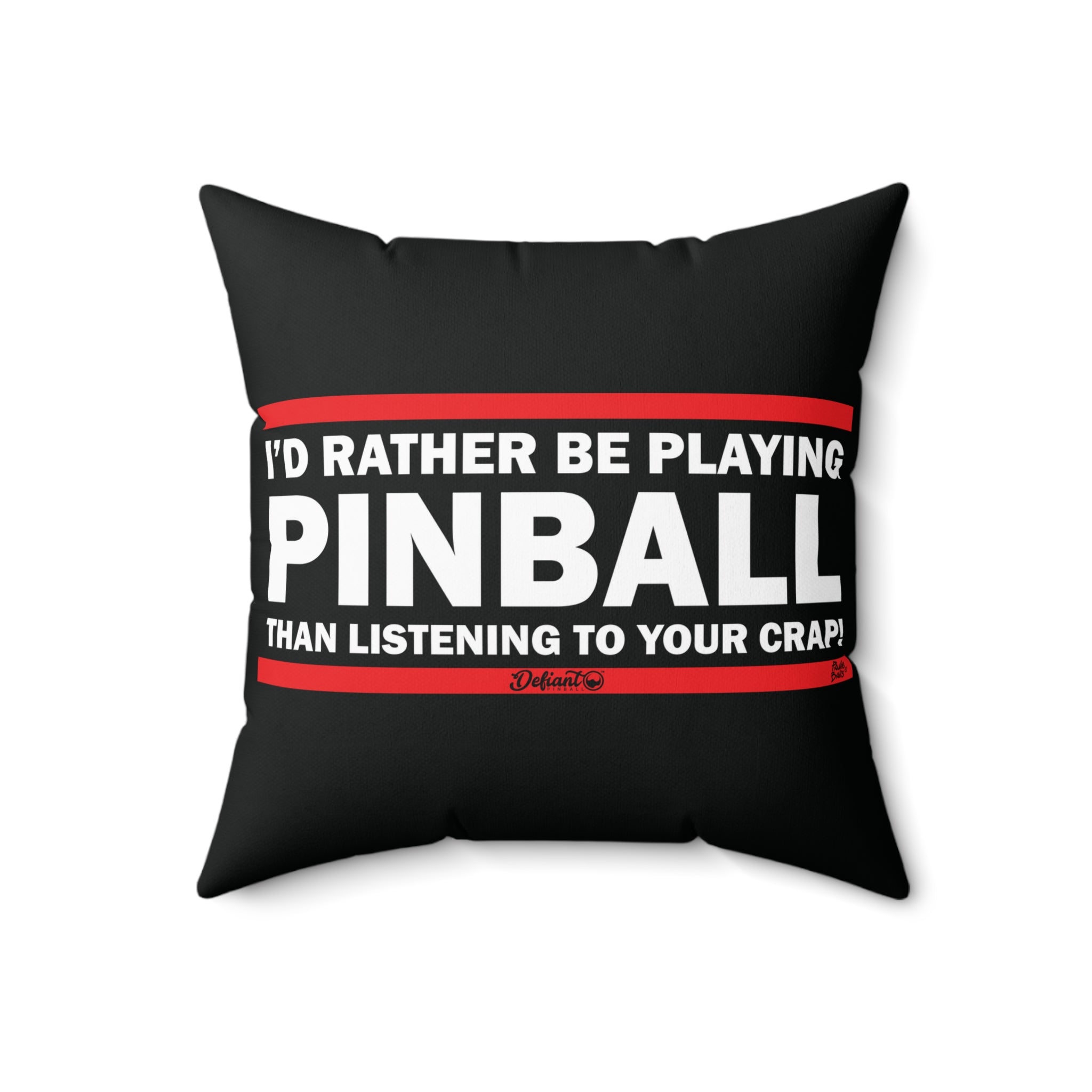 I'D RATHER BE PLAYING - Spun Polyester Square Pillow
