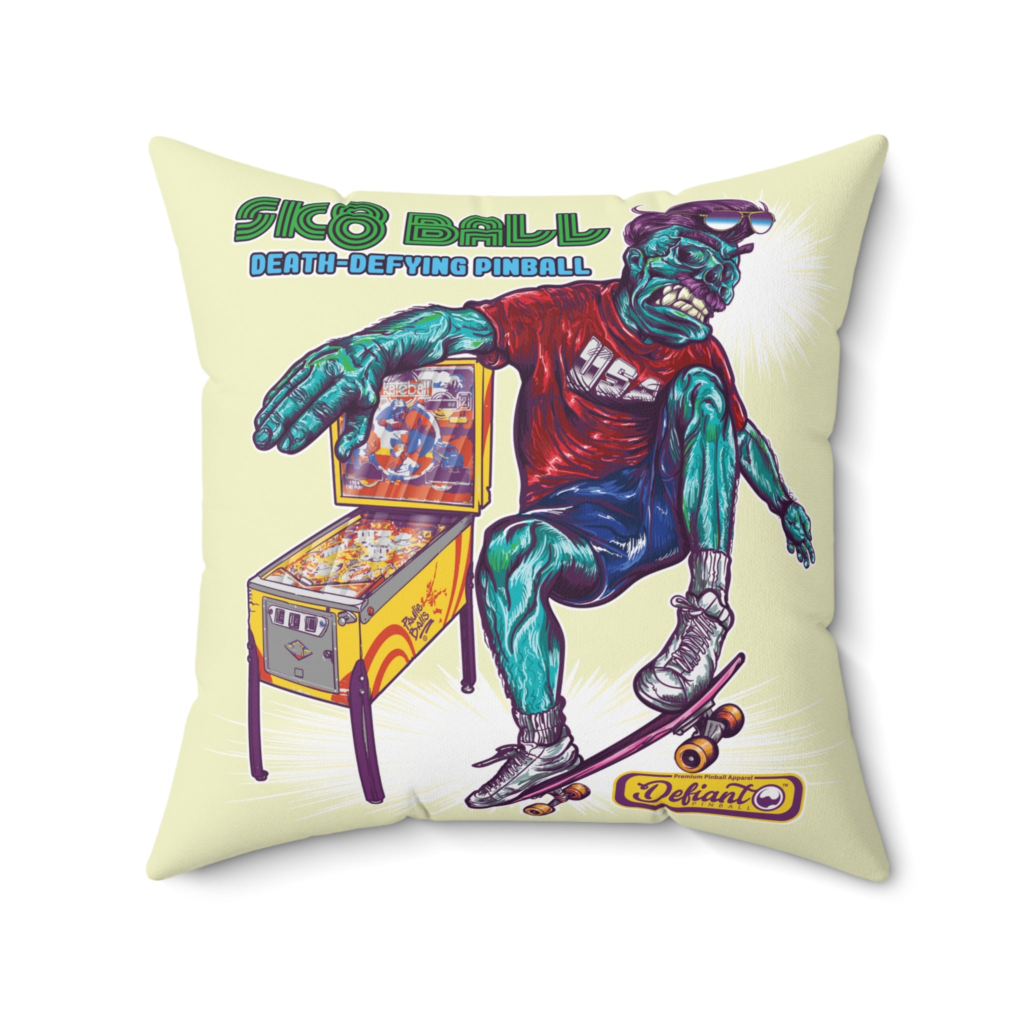 SK8 BALL - Spun Polyester Square Pillow
