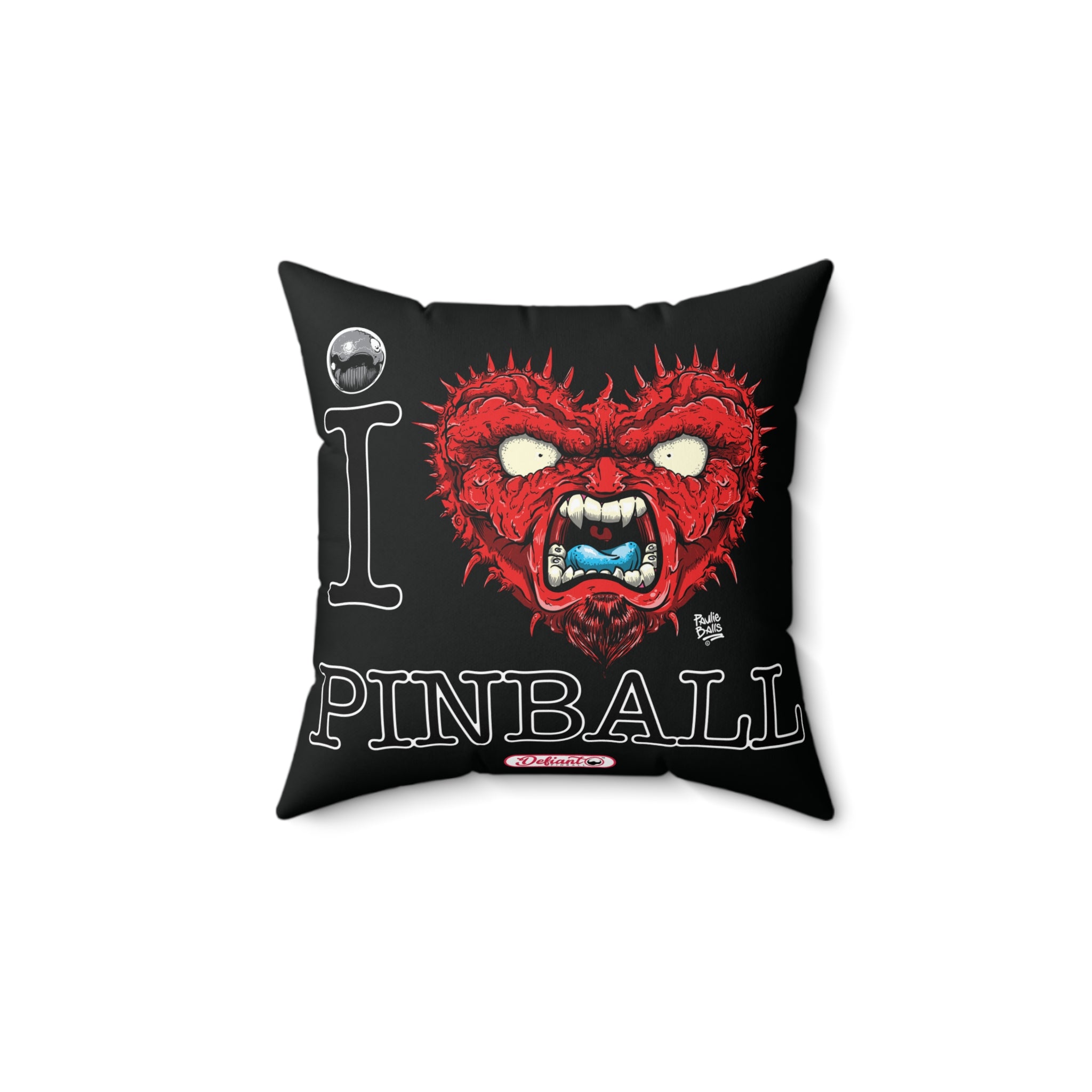 I LOVE PINBALL - Spun Polyester Square Pillow