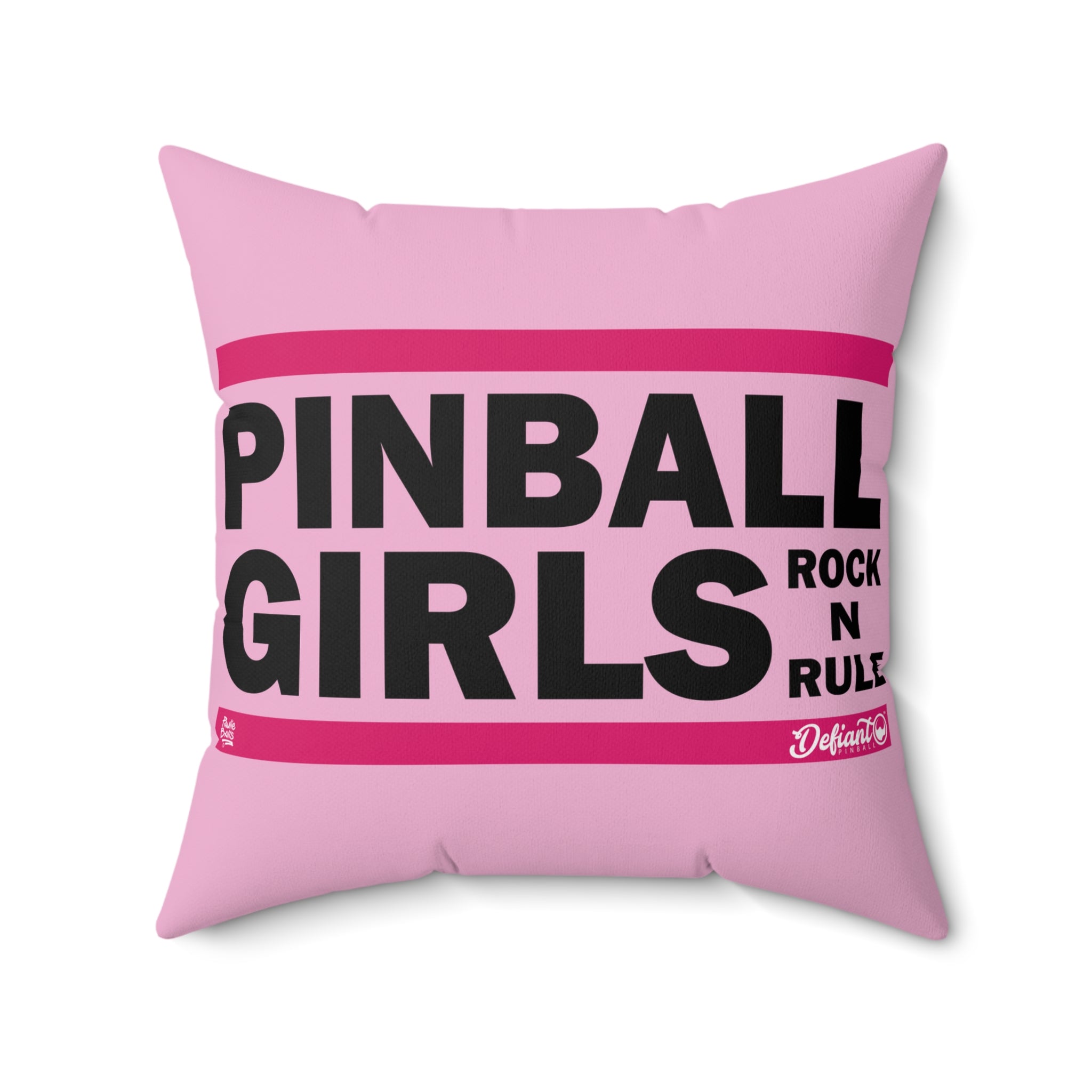 PINBALL GIRLS ROCK N RULE - Spun Polyester Square Pillow