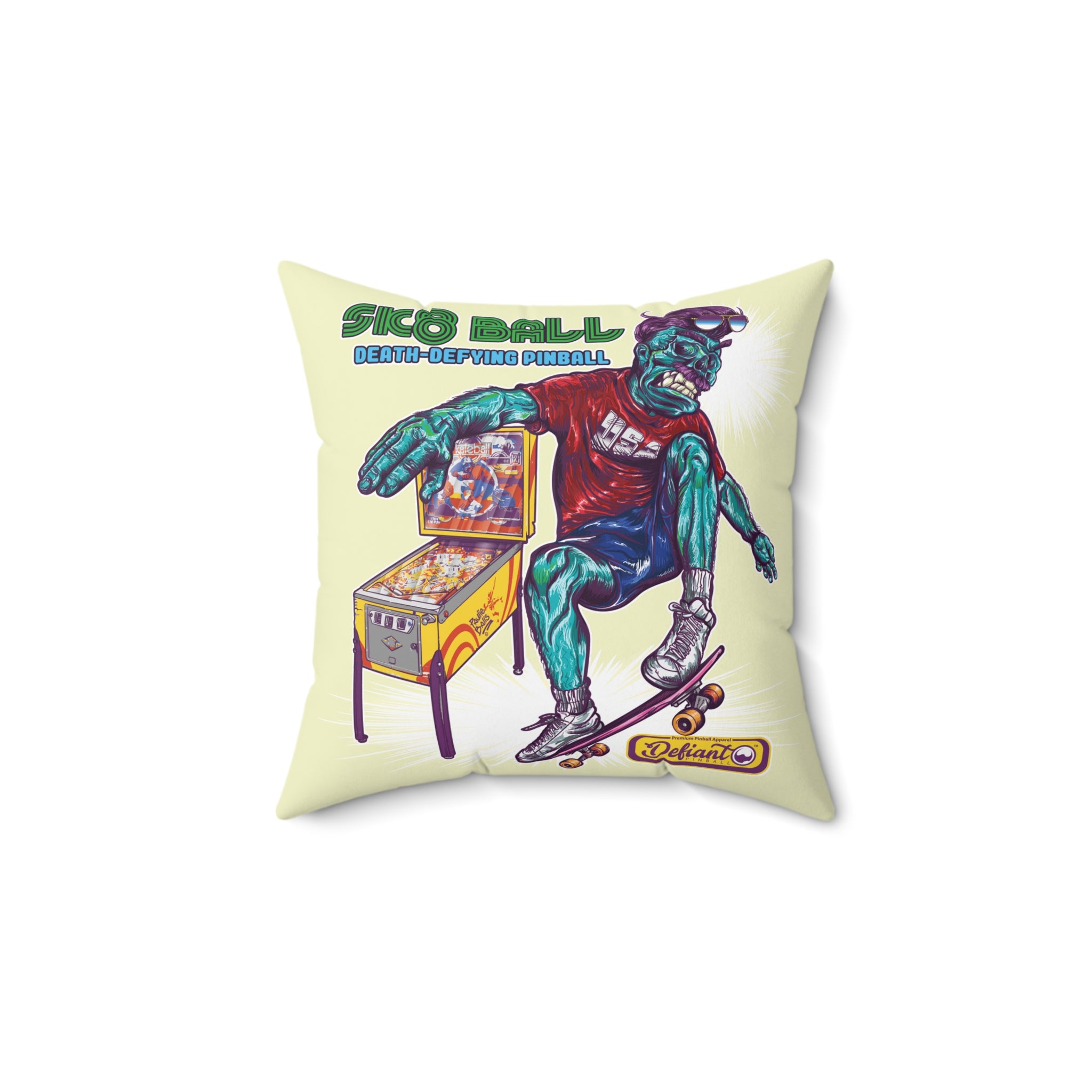 SK8 BALL - Spun Polyester Square Pillow