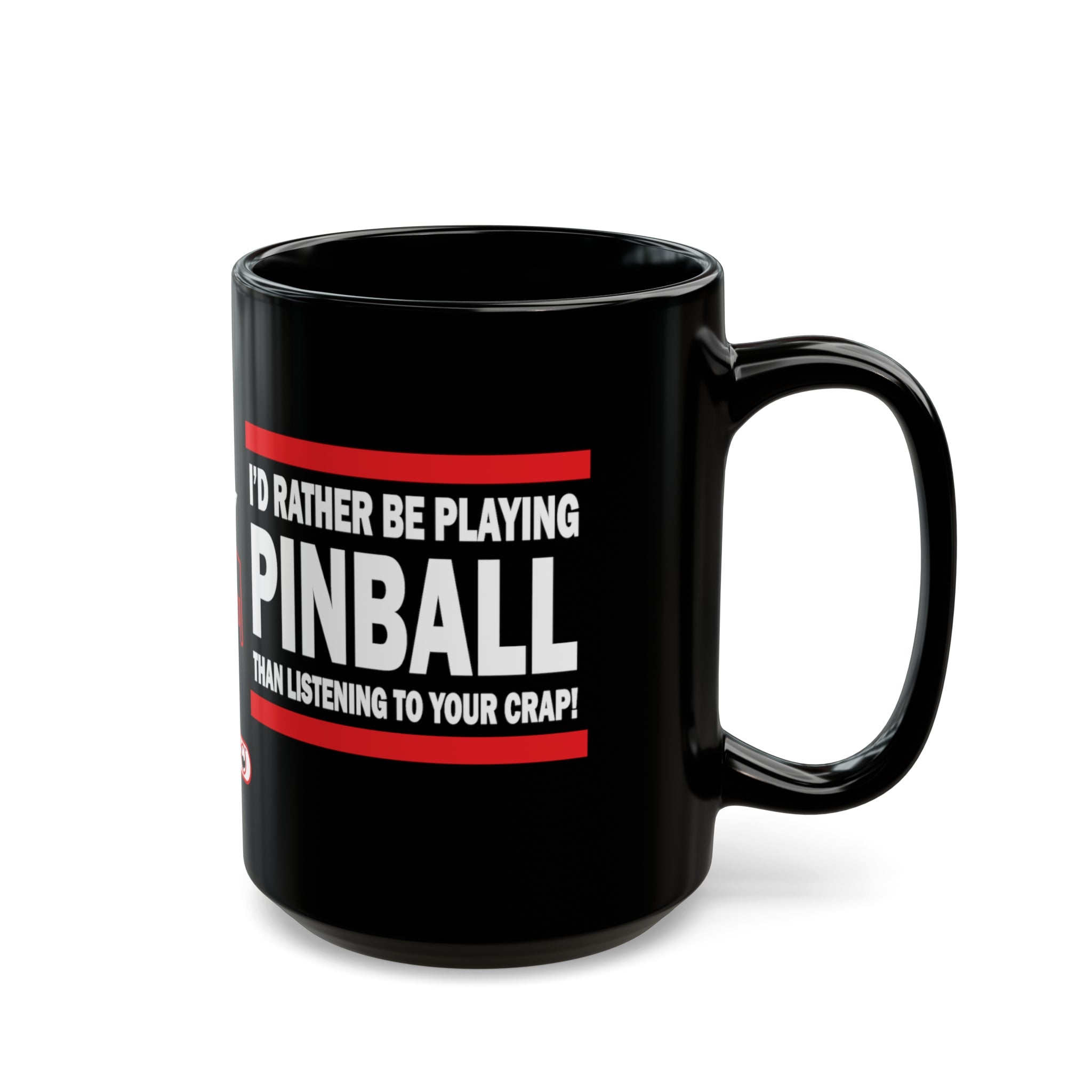 I'D RATHER BE PLAYING - Black Mug (11oz, 15oz)