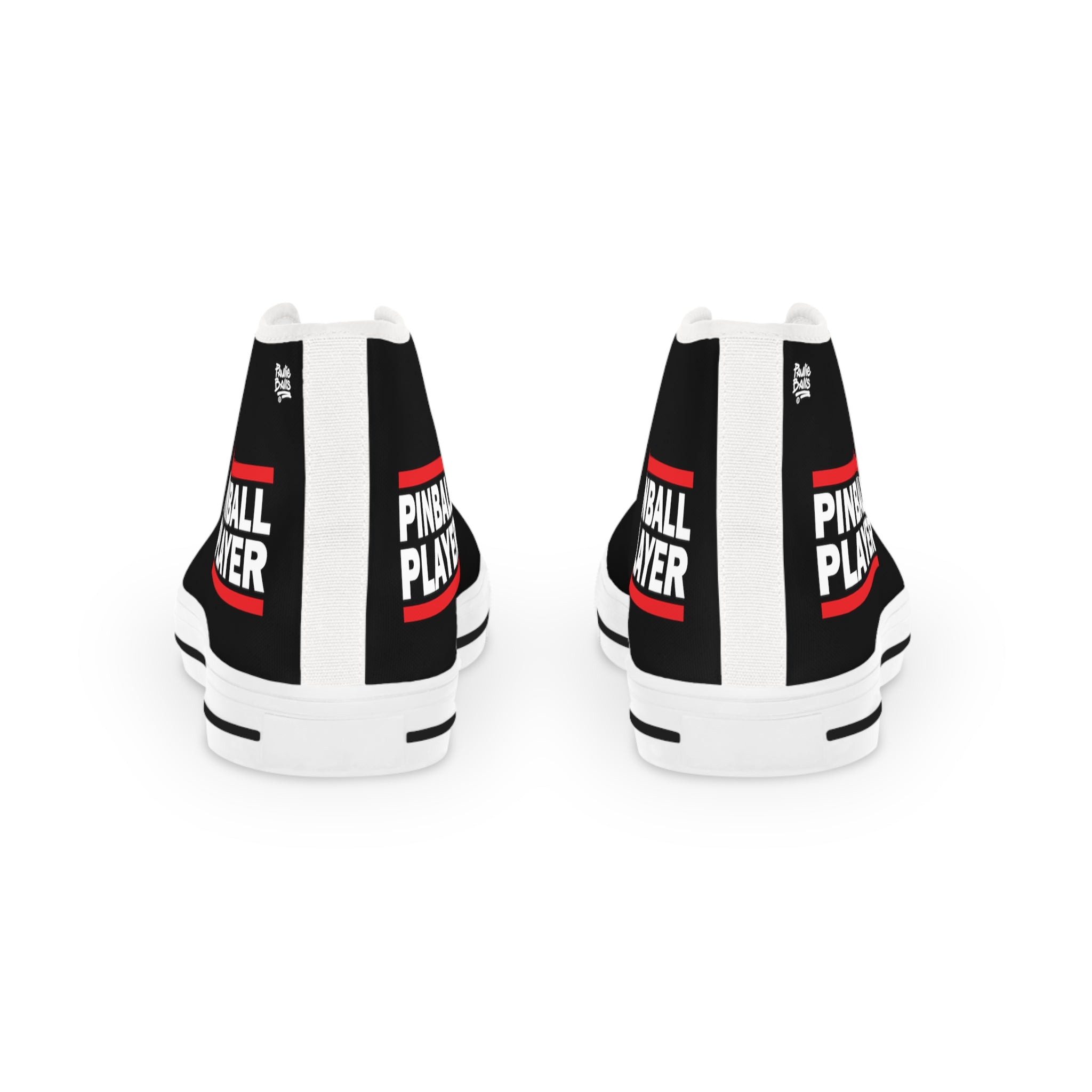 PINBALL PLAYER - Men's High Top Sneakers- Black