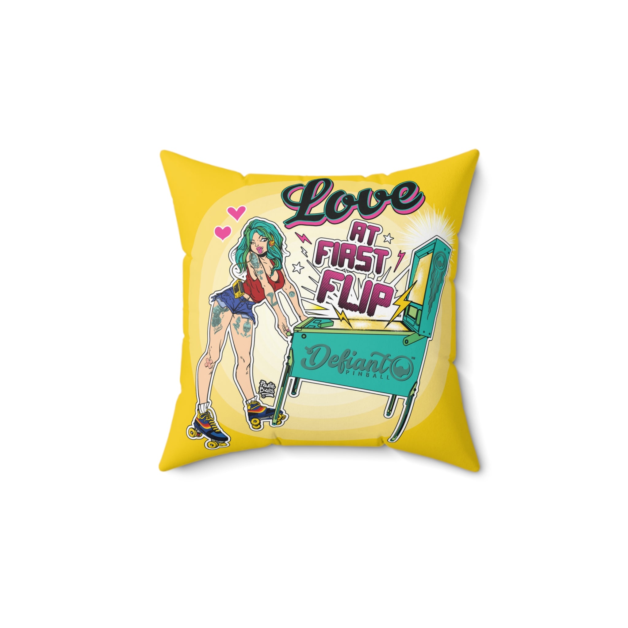 Love At First Flip - Spun Polyester Square Pillow