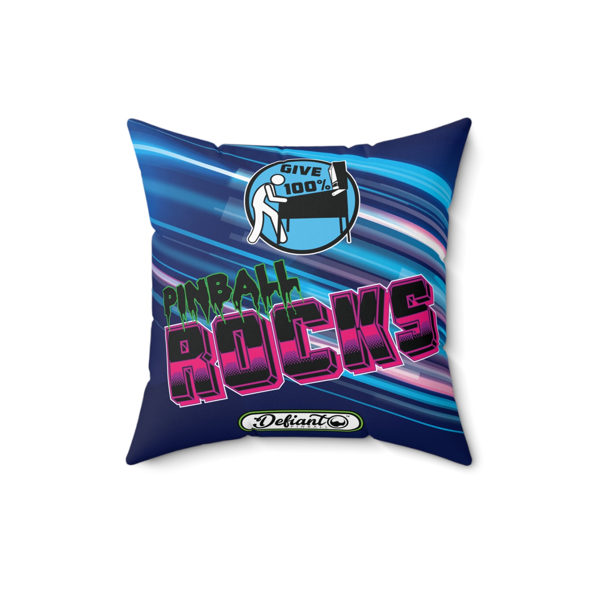 PINBALL ROCKS - (Demon Version) - Spun Polyester Square Pillow