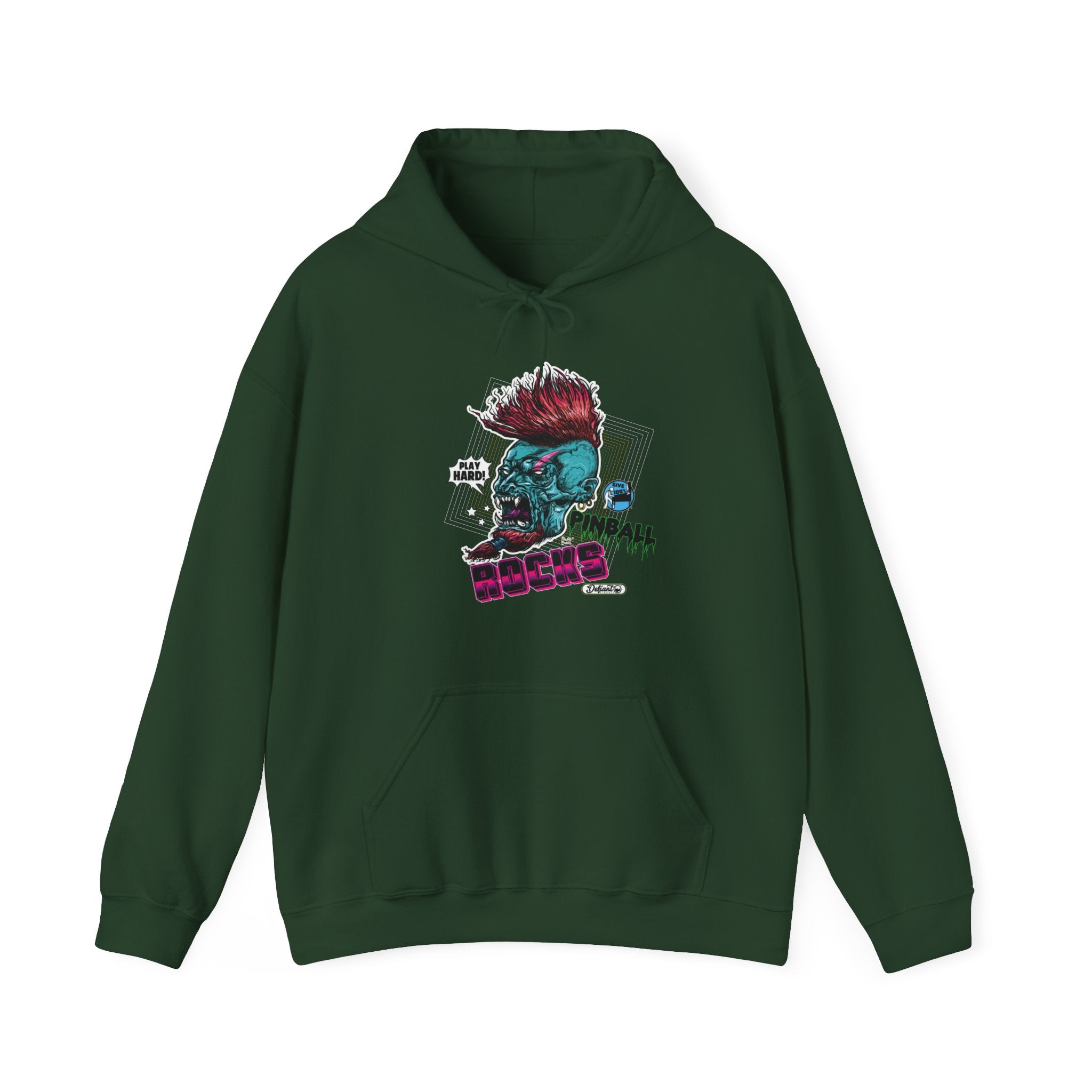 PINBALL ROCKS - (Demon Version) - Unisex Heavy Blend™ Hooded Sweatshirt