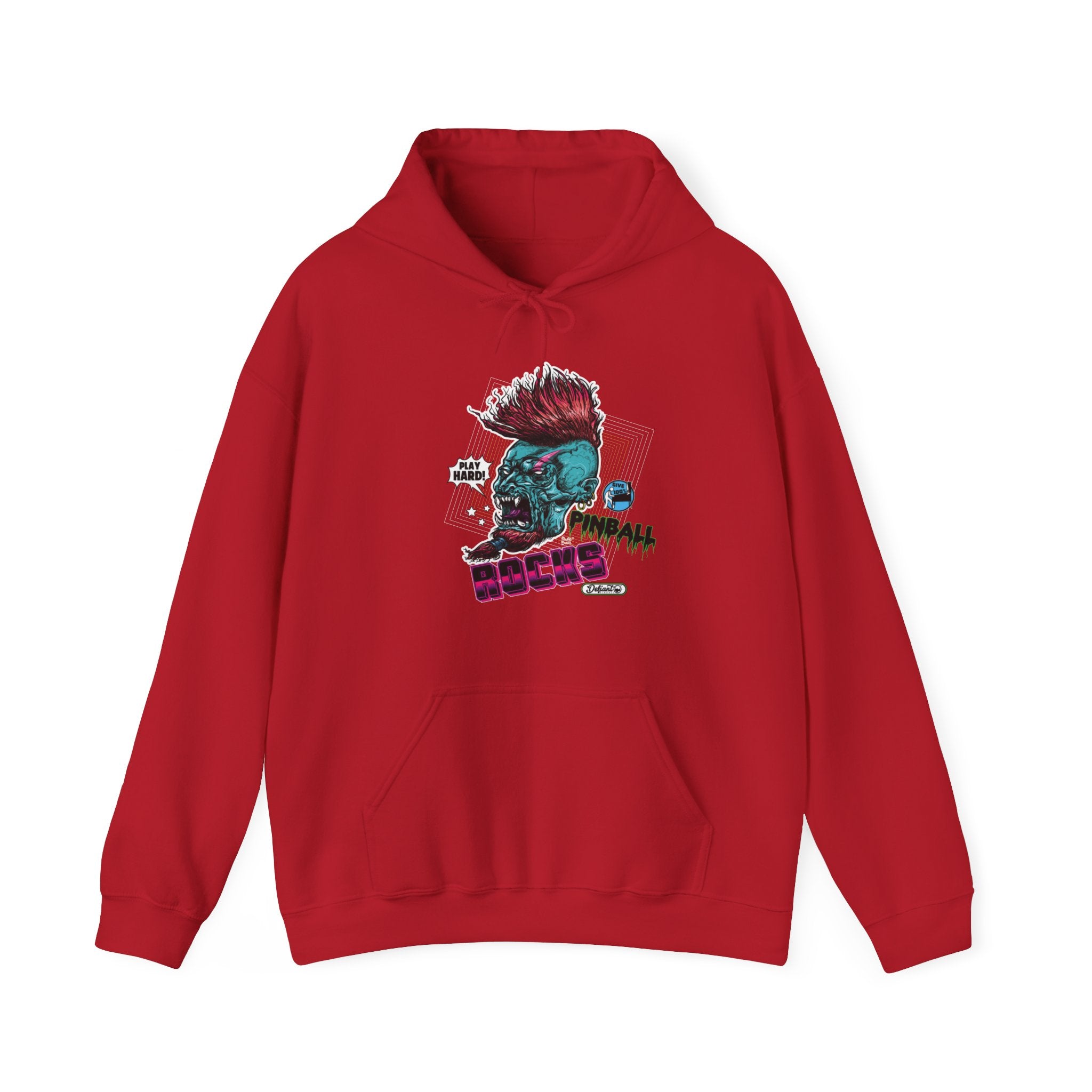 PINBALL ROCKS - (Demon Version) - Unisex Heavy Blend™ Hooded Sweatshirt