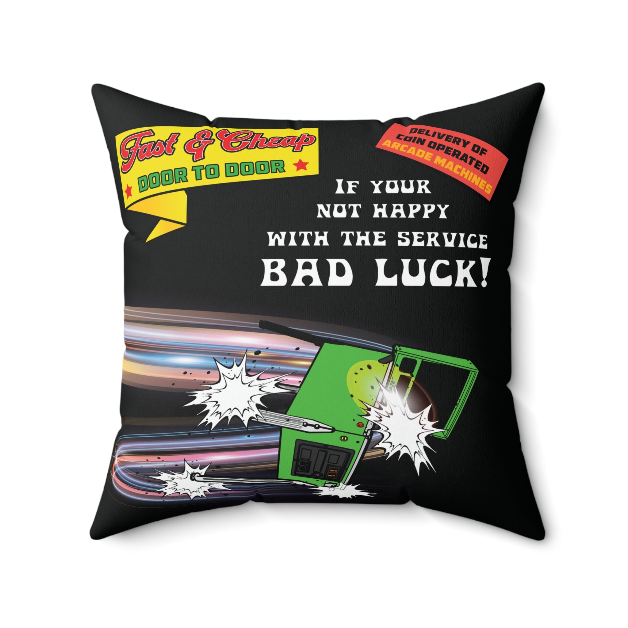 Pinball Delivery No Guarantee - Spun Polyester Square Pillow