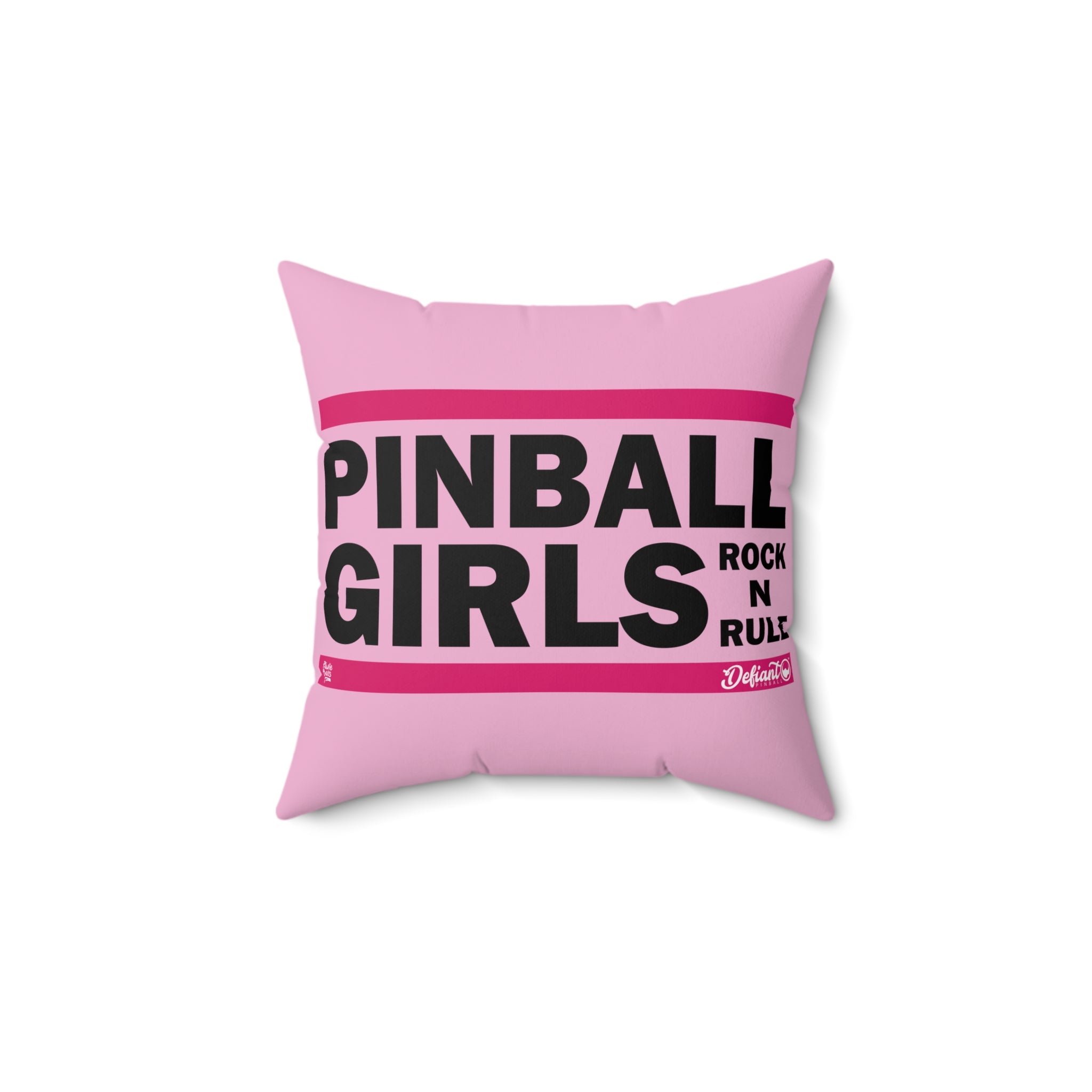 PINBALL GIRLS ROCK N RULE - Spun Polyester Square Pillow