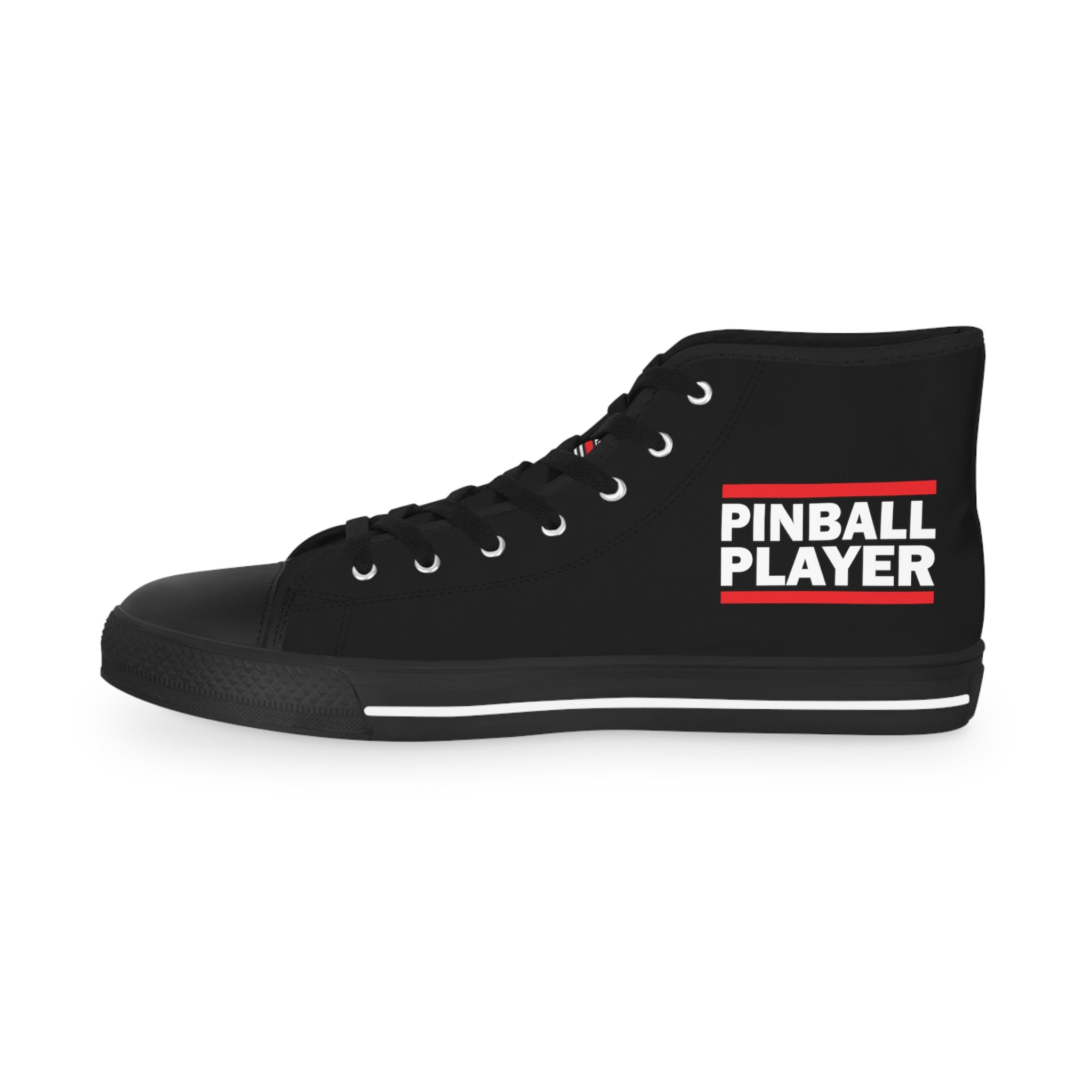 PINBALL PLAYER - Men's High Top Sneakers- Black