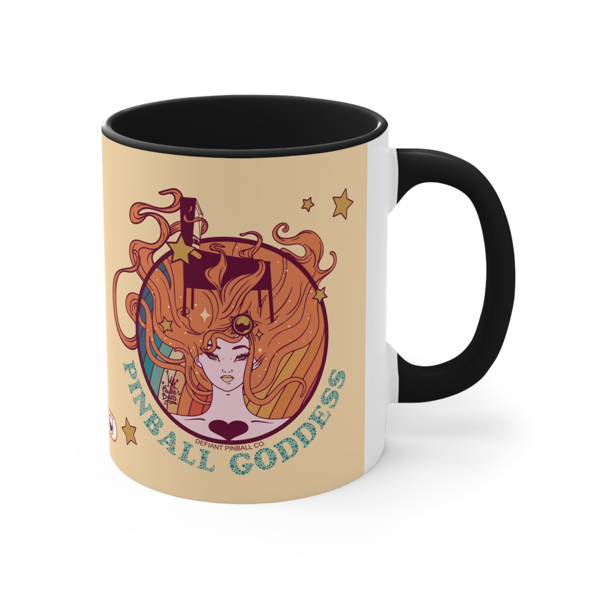 PINBALL GODDESS - Accent Coffee Mug, 11oz