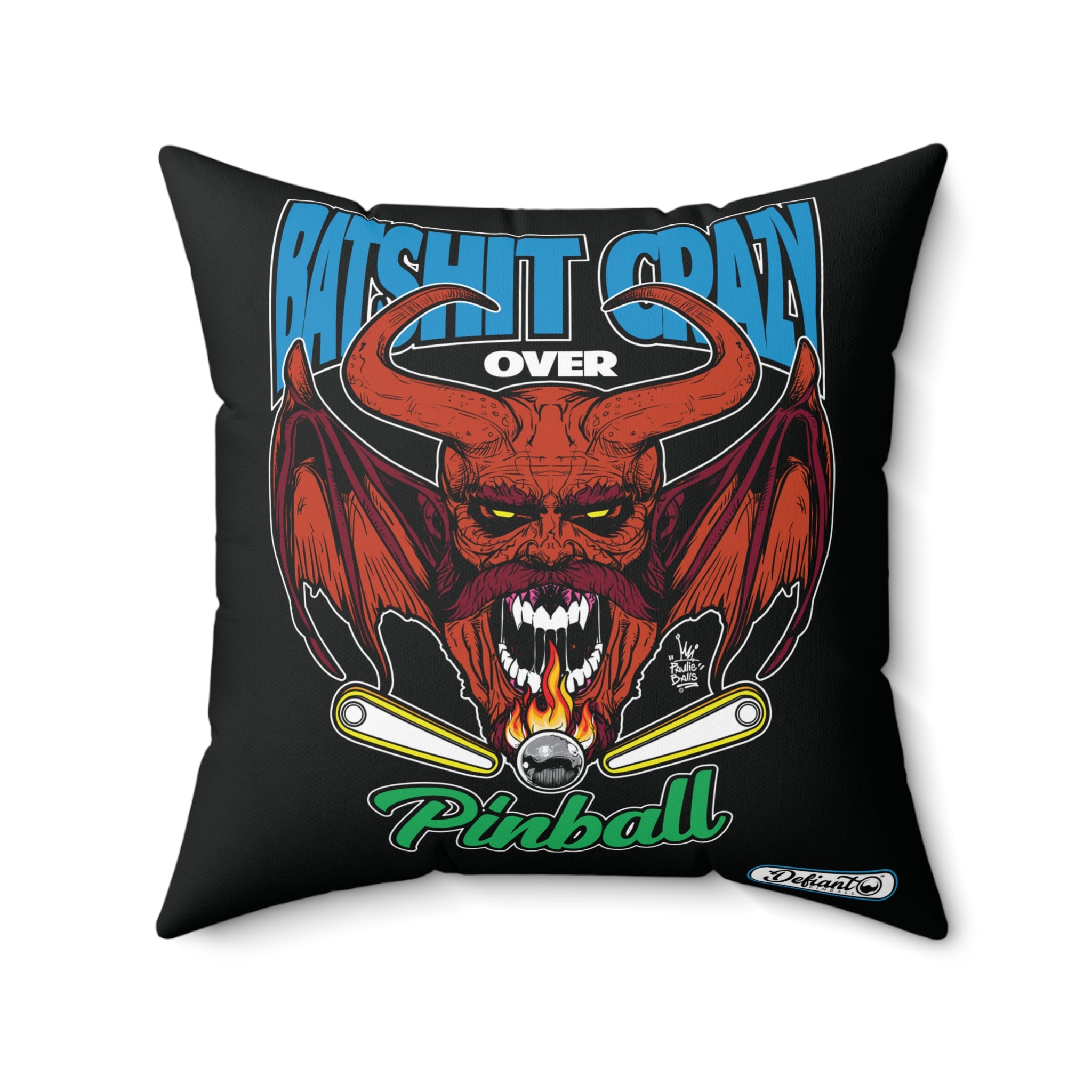 Bat Shit Crazy - Spun Polyester Square Pillow