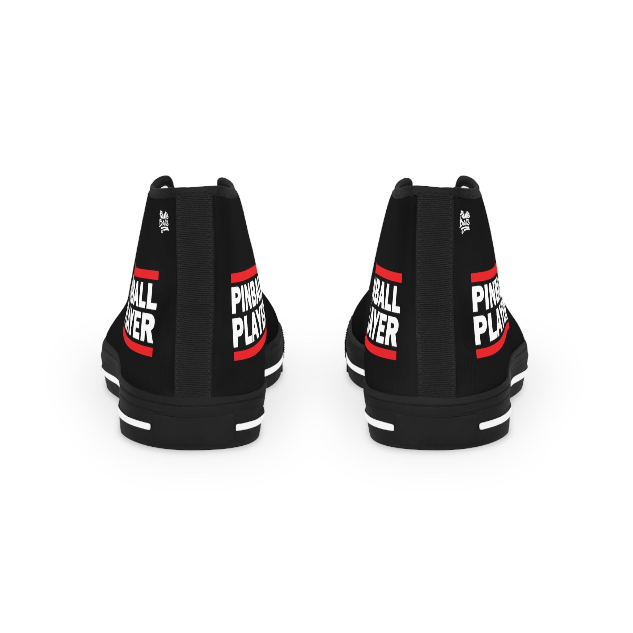 PINBALL PLAYER - Men's High Top Sneakers- Black