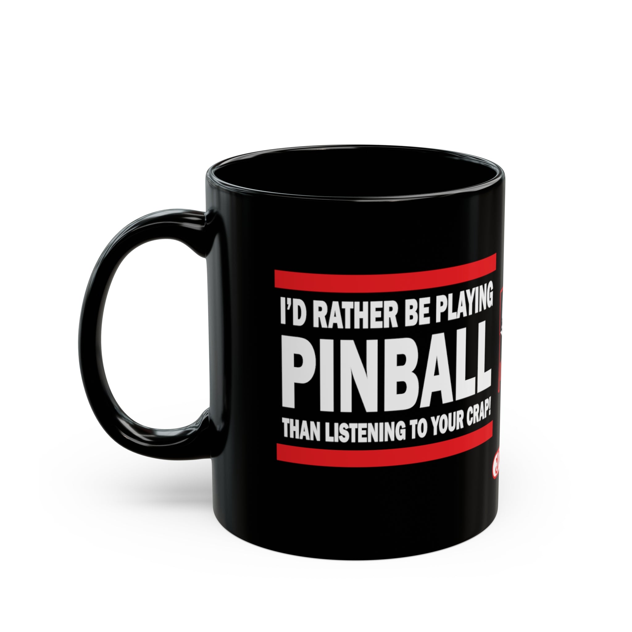 I'D RATHER BE PLAYING - Black Mug (11oz, 15oz)
