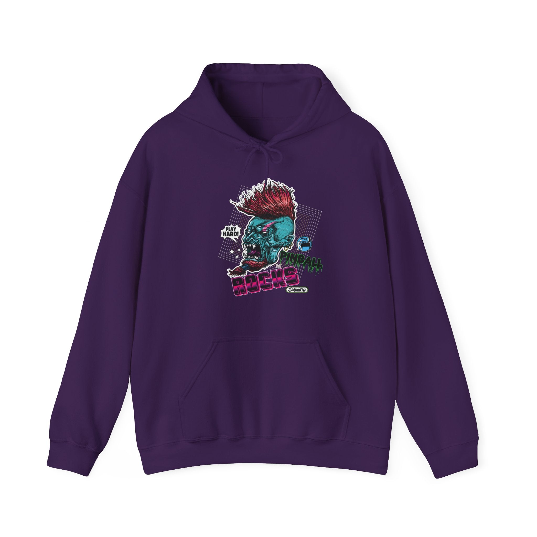 PINBALL ROCKS - (Demon Version) - Unisex Heavy Blend™ Hooded Sweatshirt