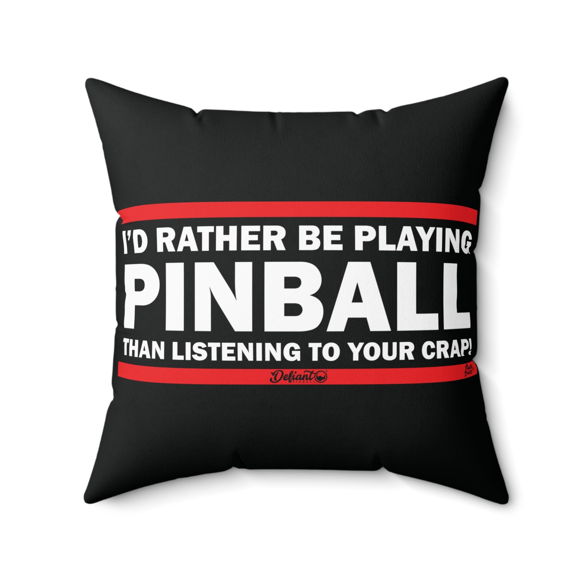 I'D RATHER BE PLAYING - Spun Polyester Square Pillow