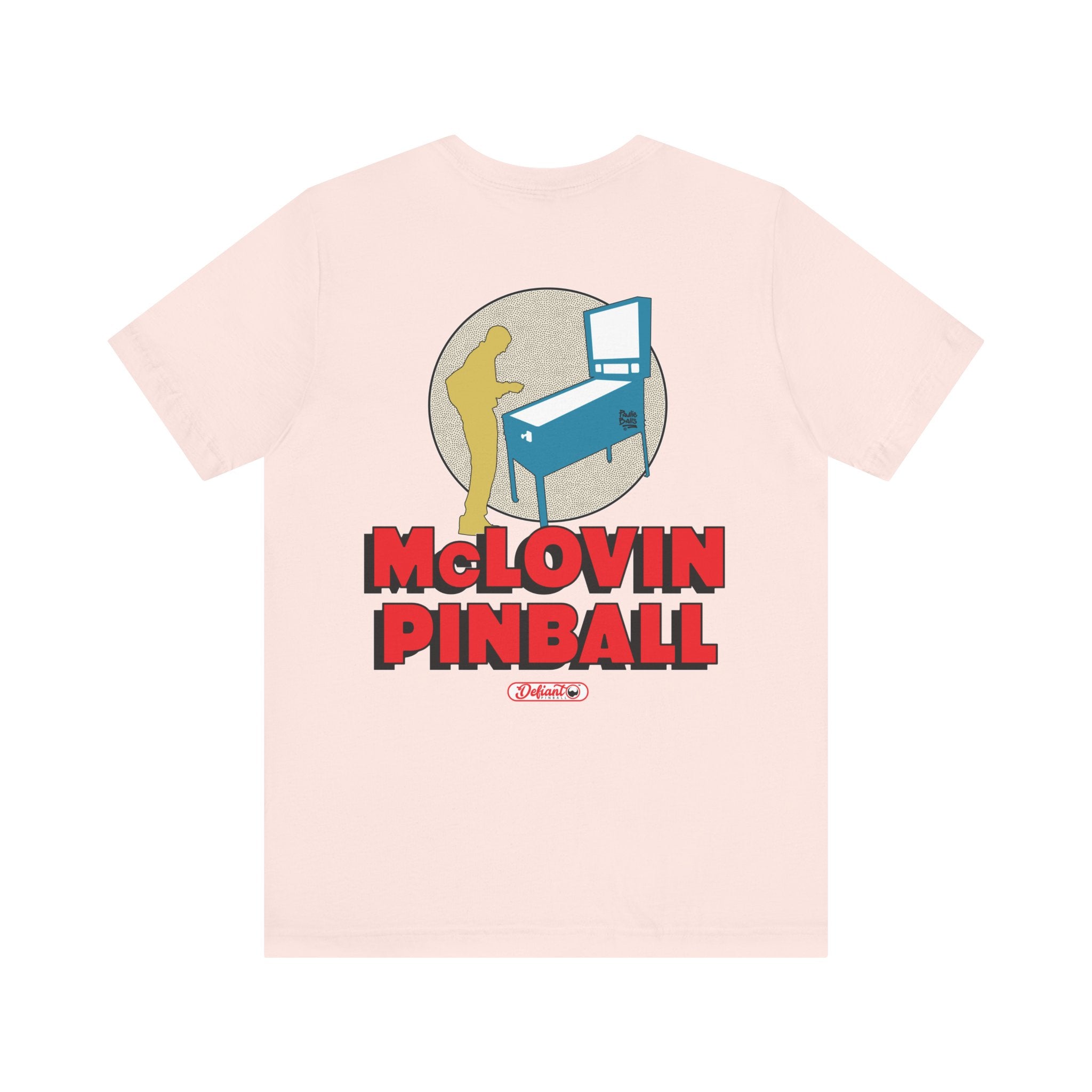 McLOVIN PINBALL - Front & Back Print Unisex Jersey Short Sleeve Tee