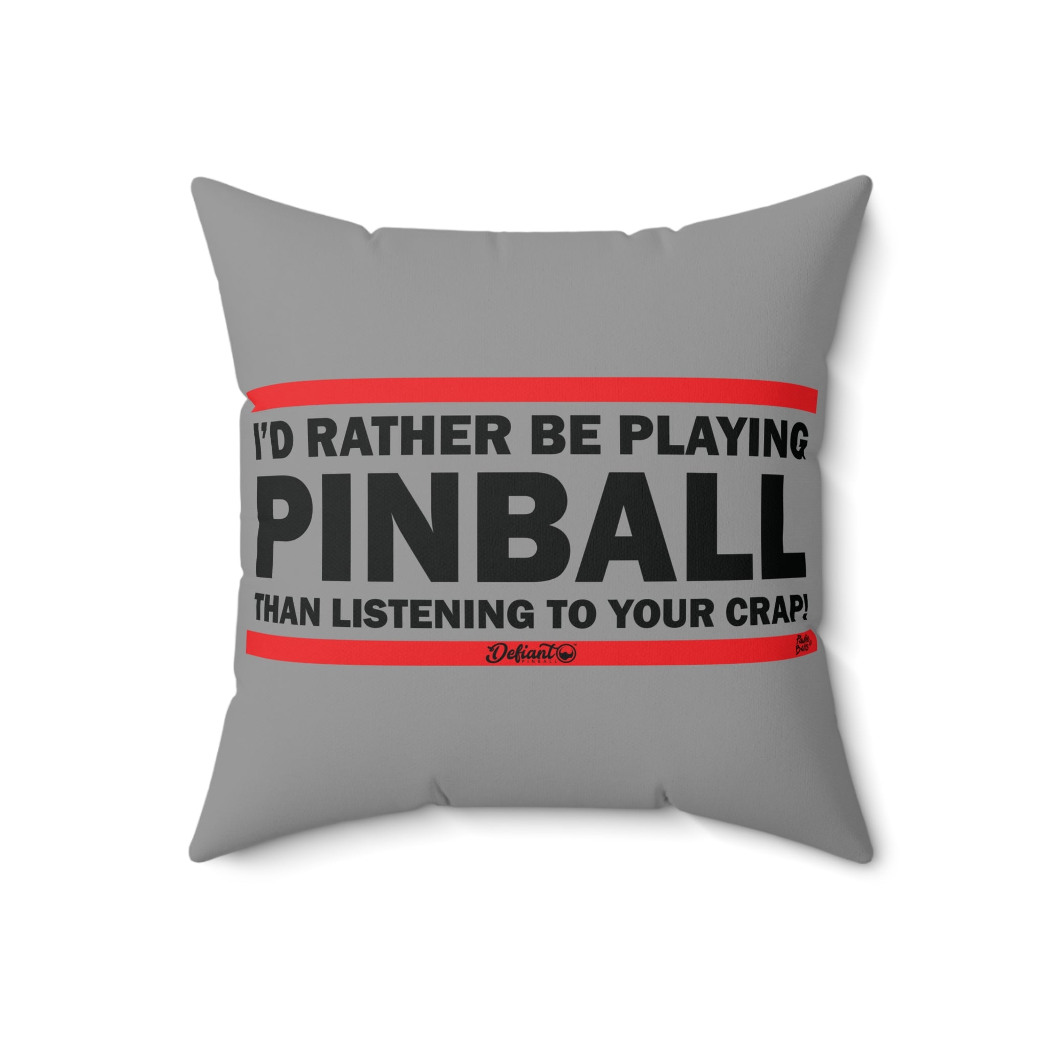I'D RATHER BE PLAYING - Spun Polyester Square Pillow