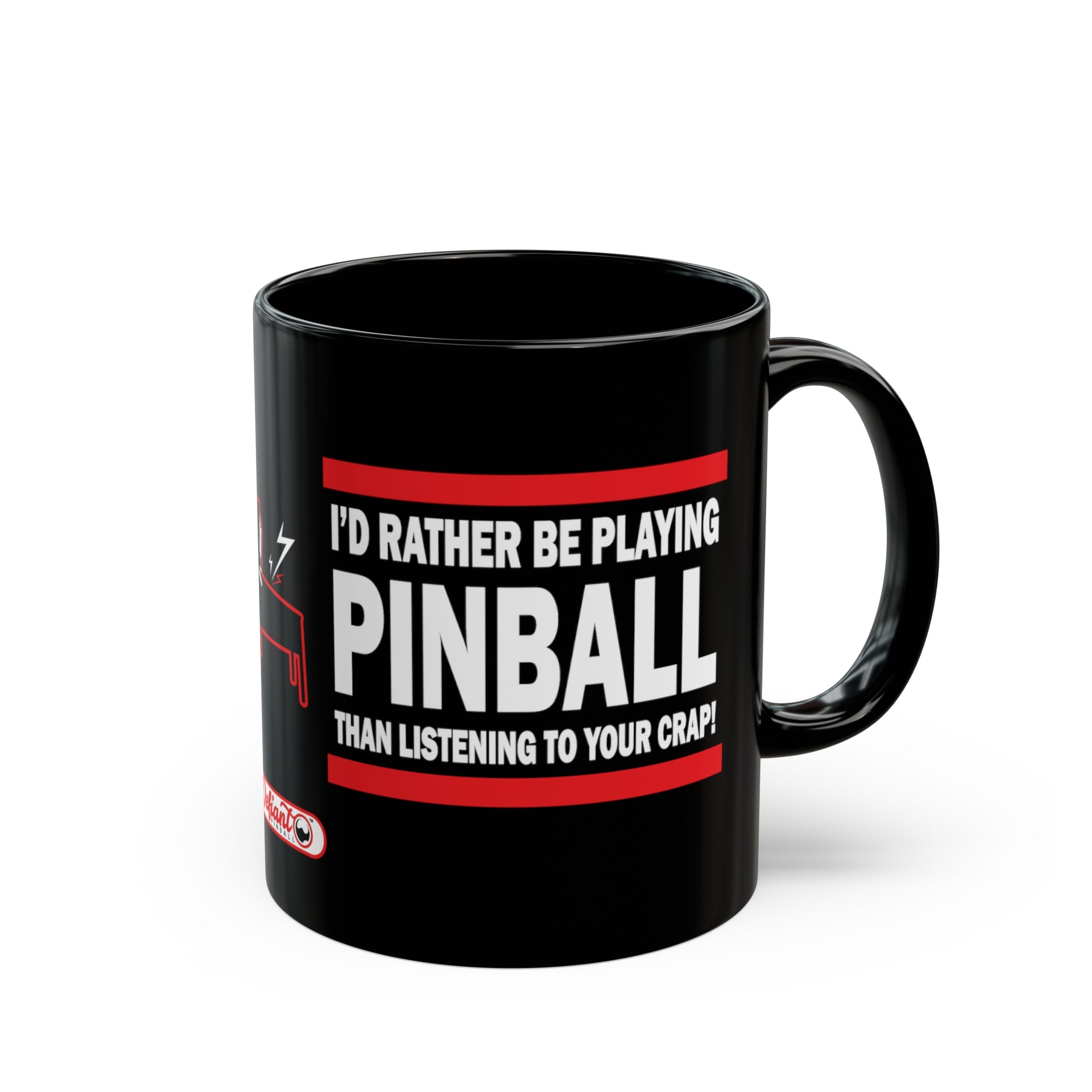 I'D RATHER BE PLAYING - Black Mug (11oz, 15oz)