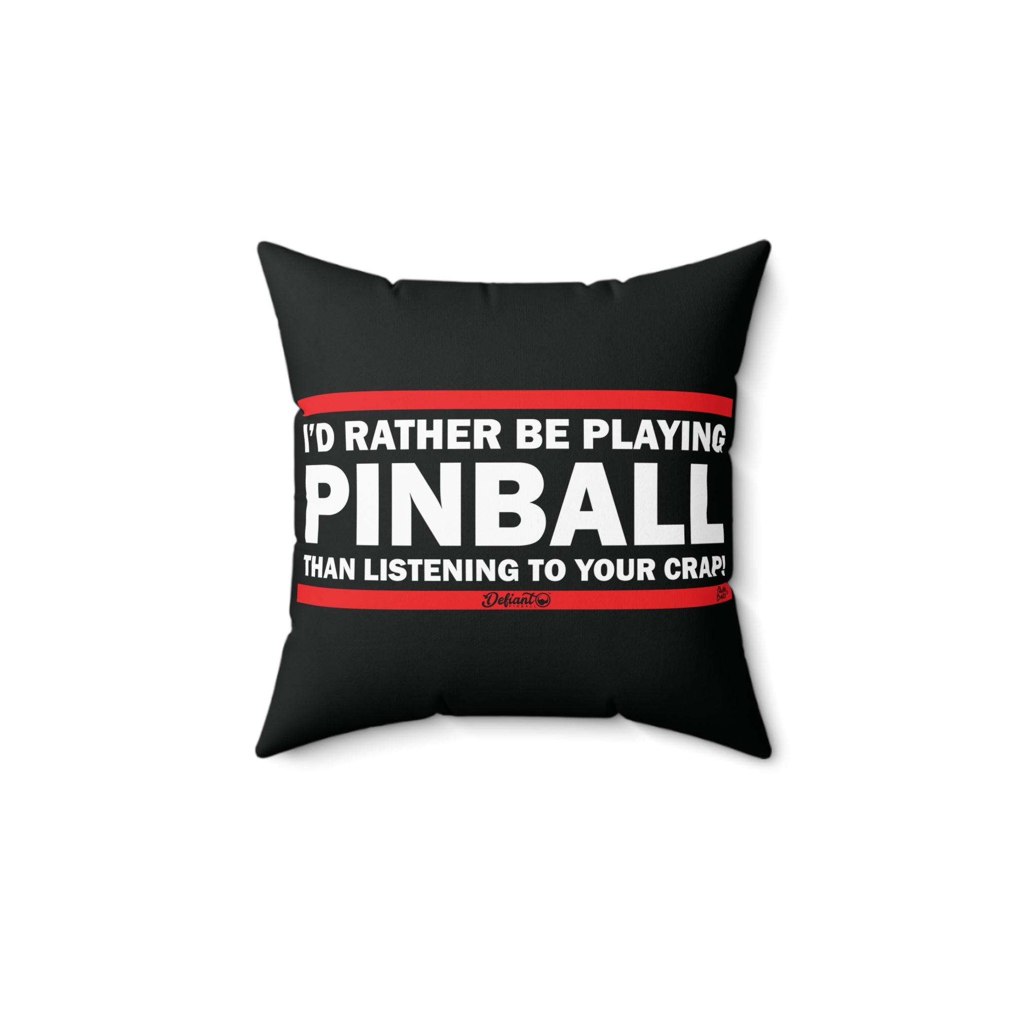 I'D RATHER BE PLAYING - Spun Polyester Square Pillow