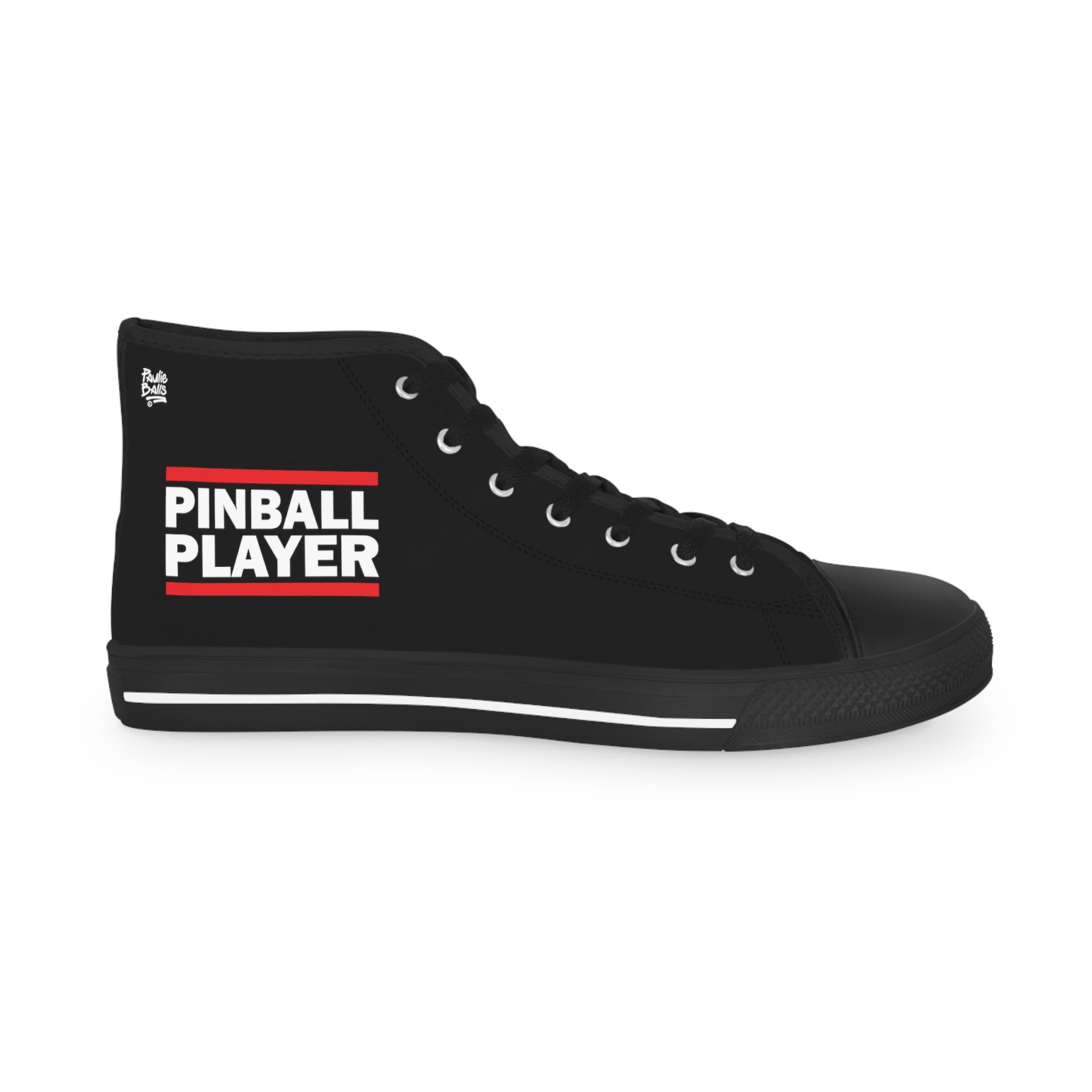 PINBALL PLAYER - Men's High Top Sneakers- Black