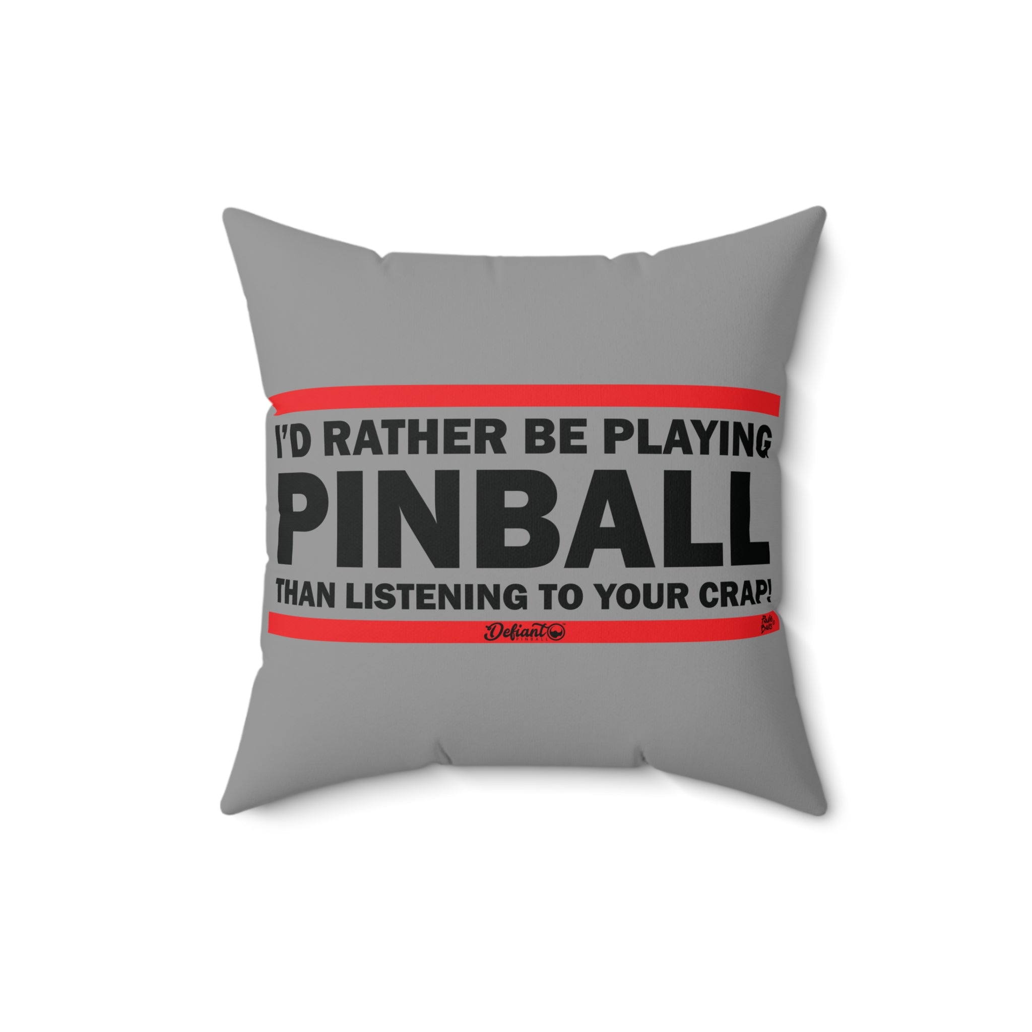 I'D RATHER BE PLAYING - Spun Polyester Square Pillow