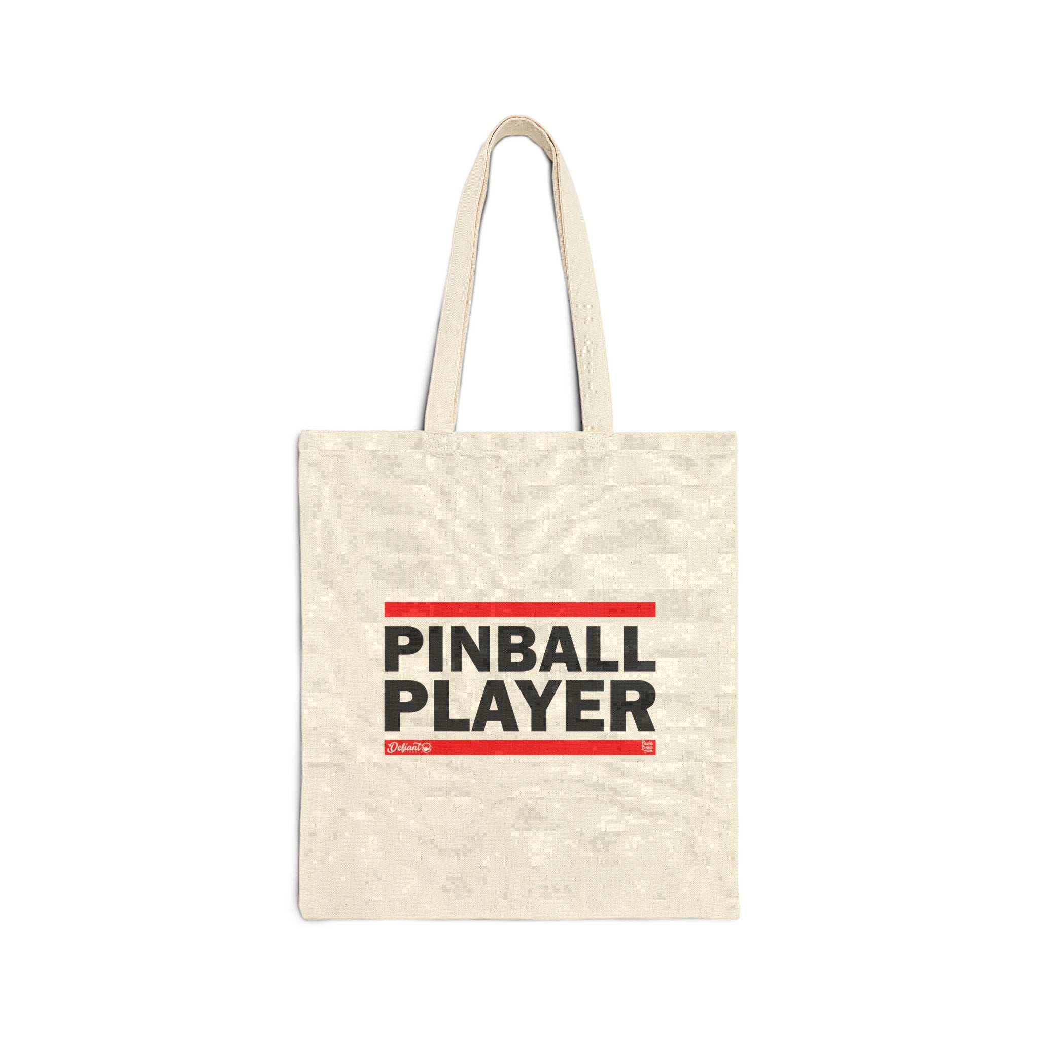 PINBALL PLAYER - Cotton Canvas Tote Bag