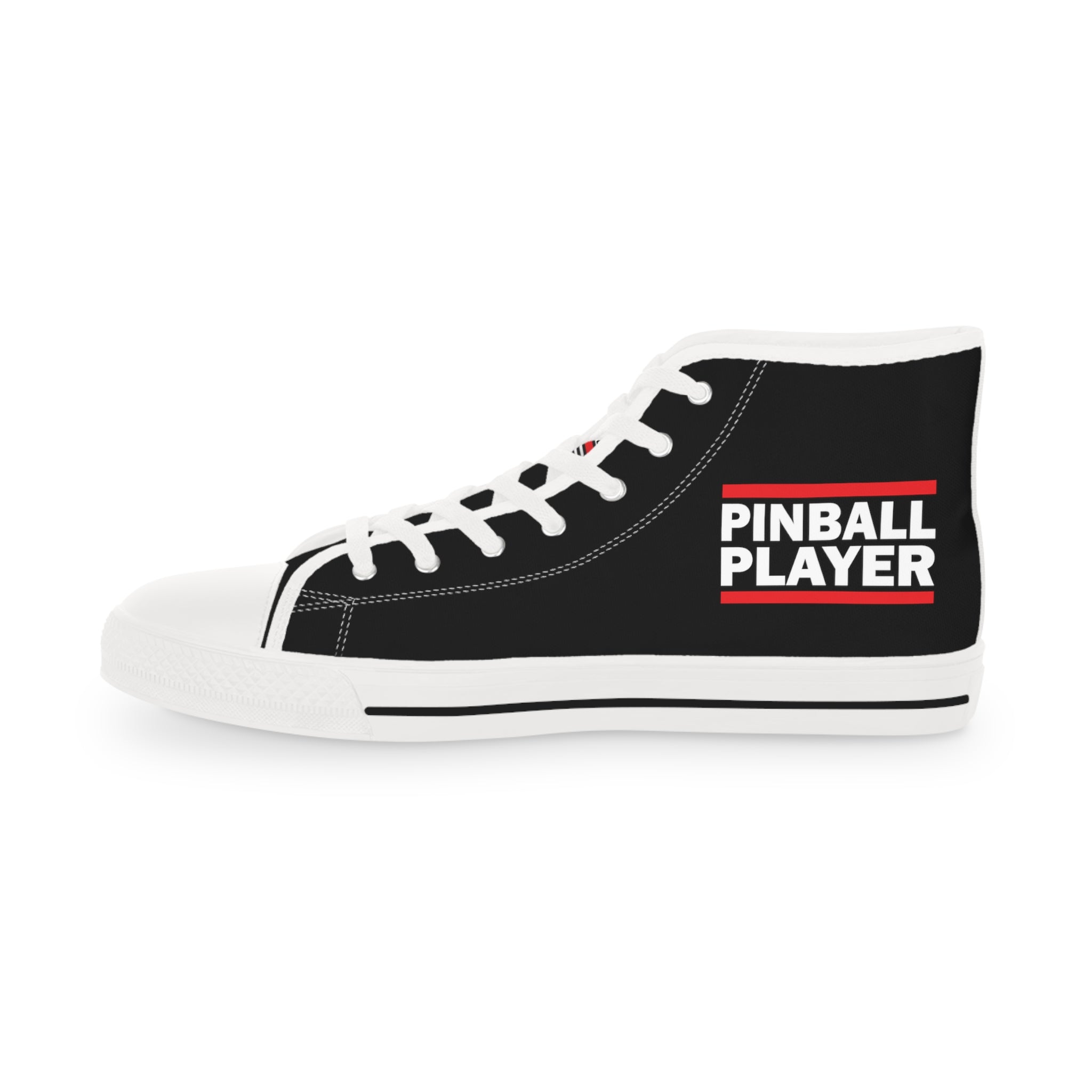 PINBALL PLAYER - Men's High Top Sneakers- Black