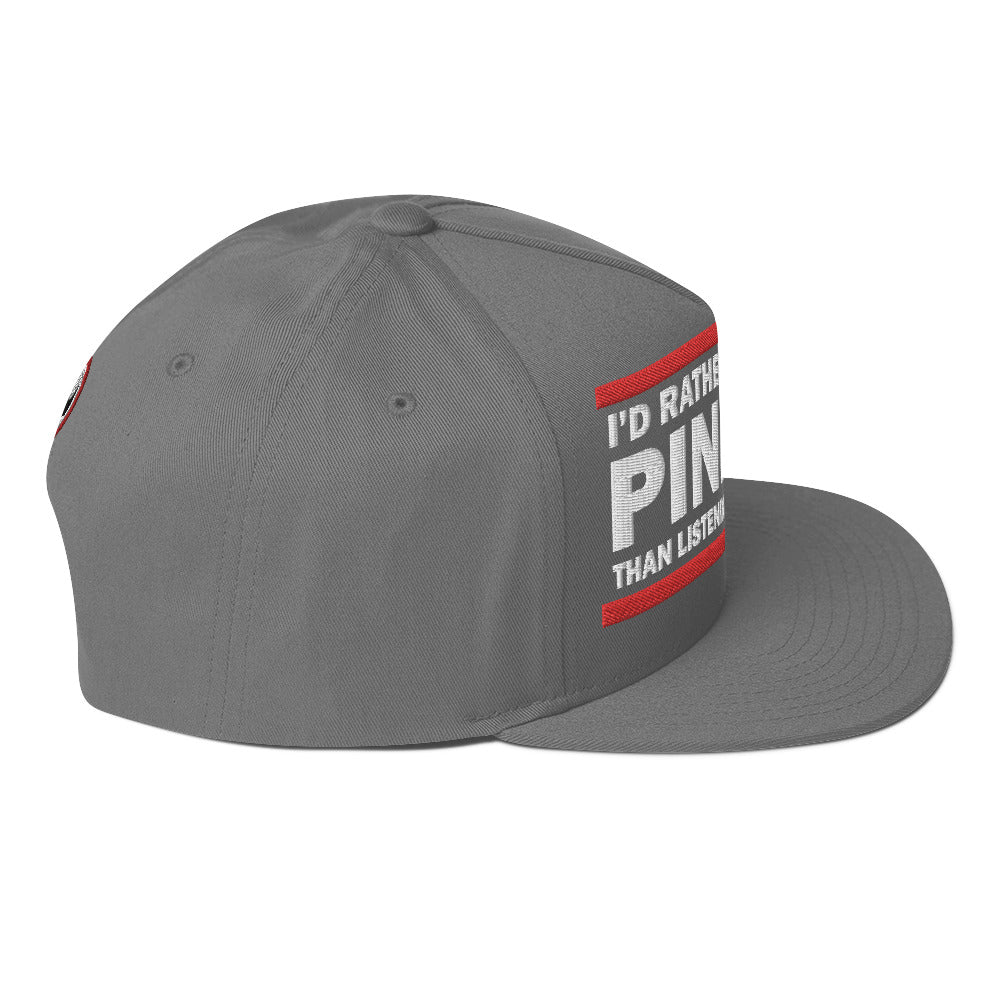 I'D RATHER BE PLAYING - Flat Bill Cap
