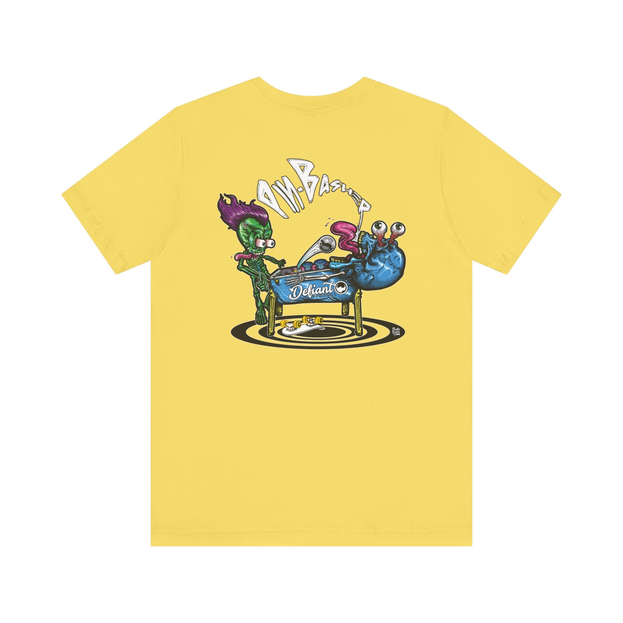 PIN - BASHER - Front & Back Print  Unisex Jersey Short Sleeve Tee